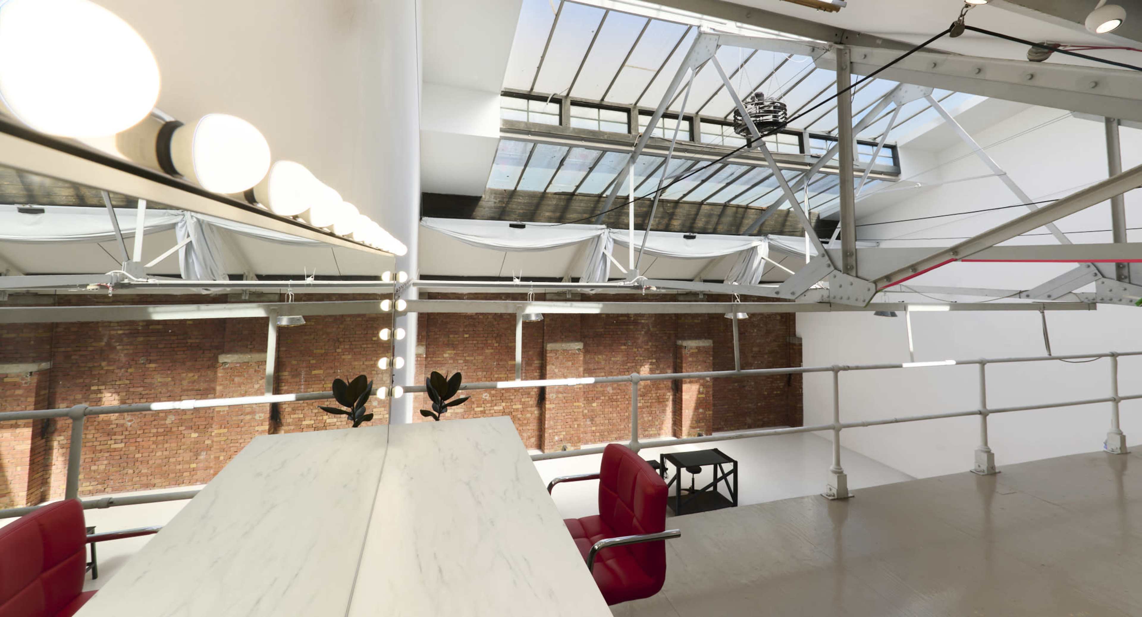 Photo Studio with Exposed Bricks, Full Skylight, Blackout and White Cove in Hackney Wick Image in Fish Island, London, ENG