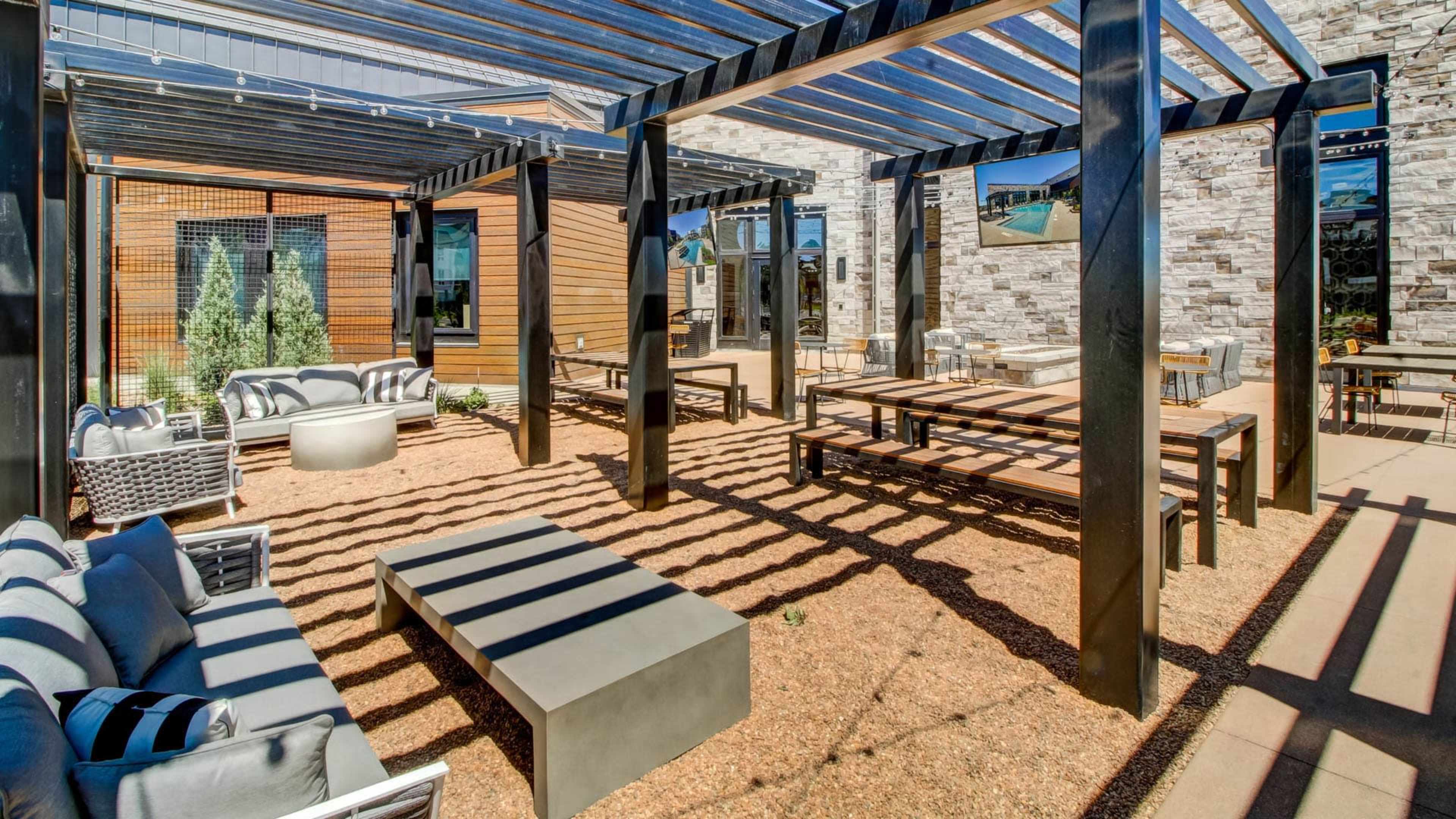 Urban Biergarten Oasis Image in Central Park, Denver, CO