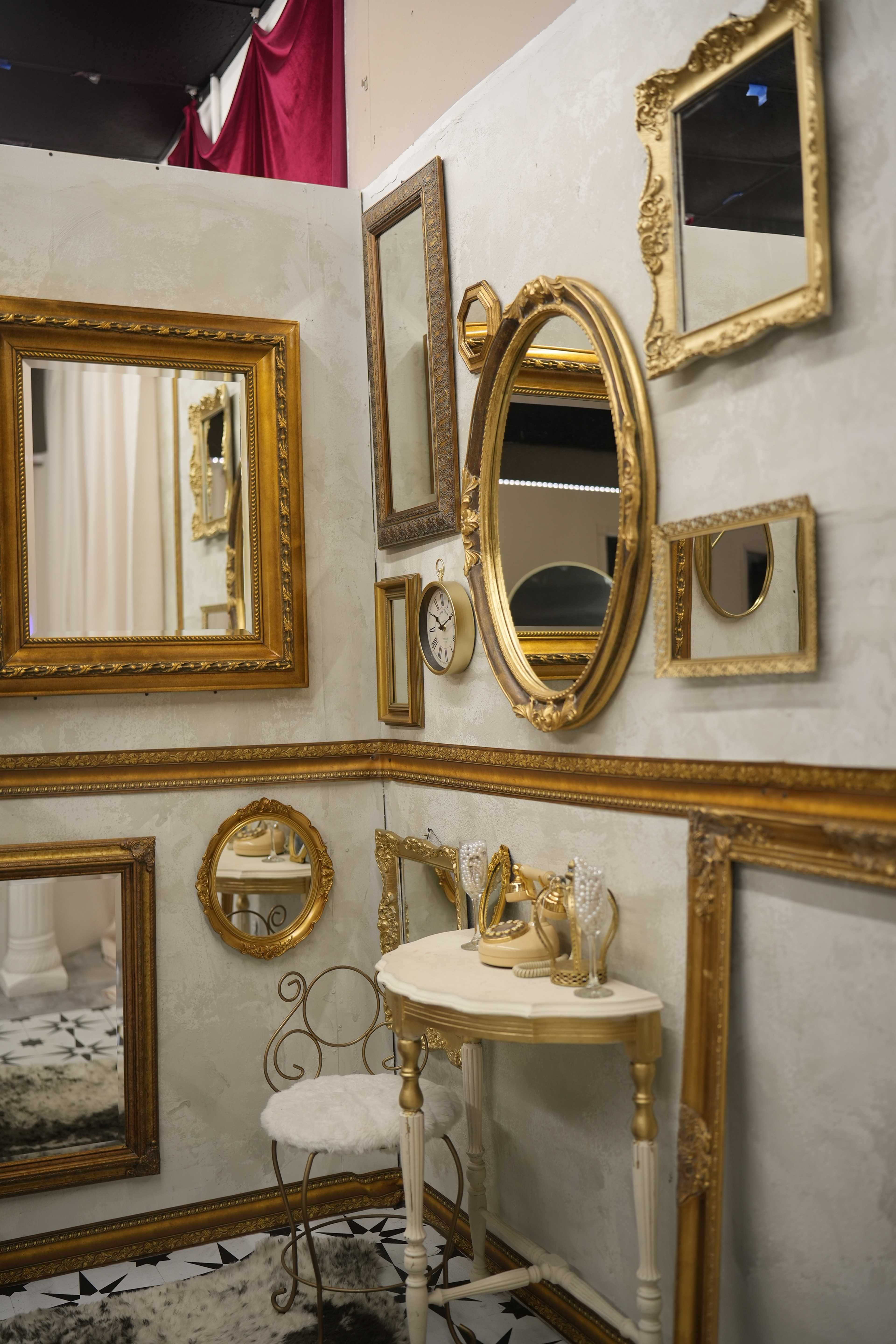 Old Money Set: Multiple Gold Mirrors – w/ Cyclorama wall, Backdrops &  Lighting Equipment Image in Miramar, Miramar, FL