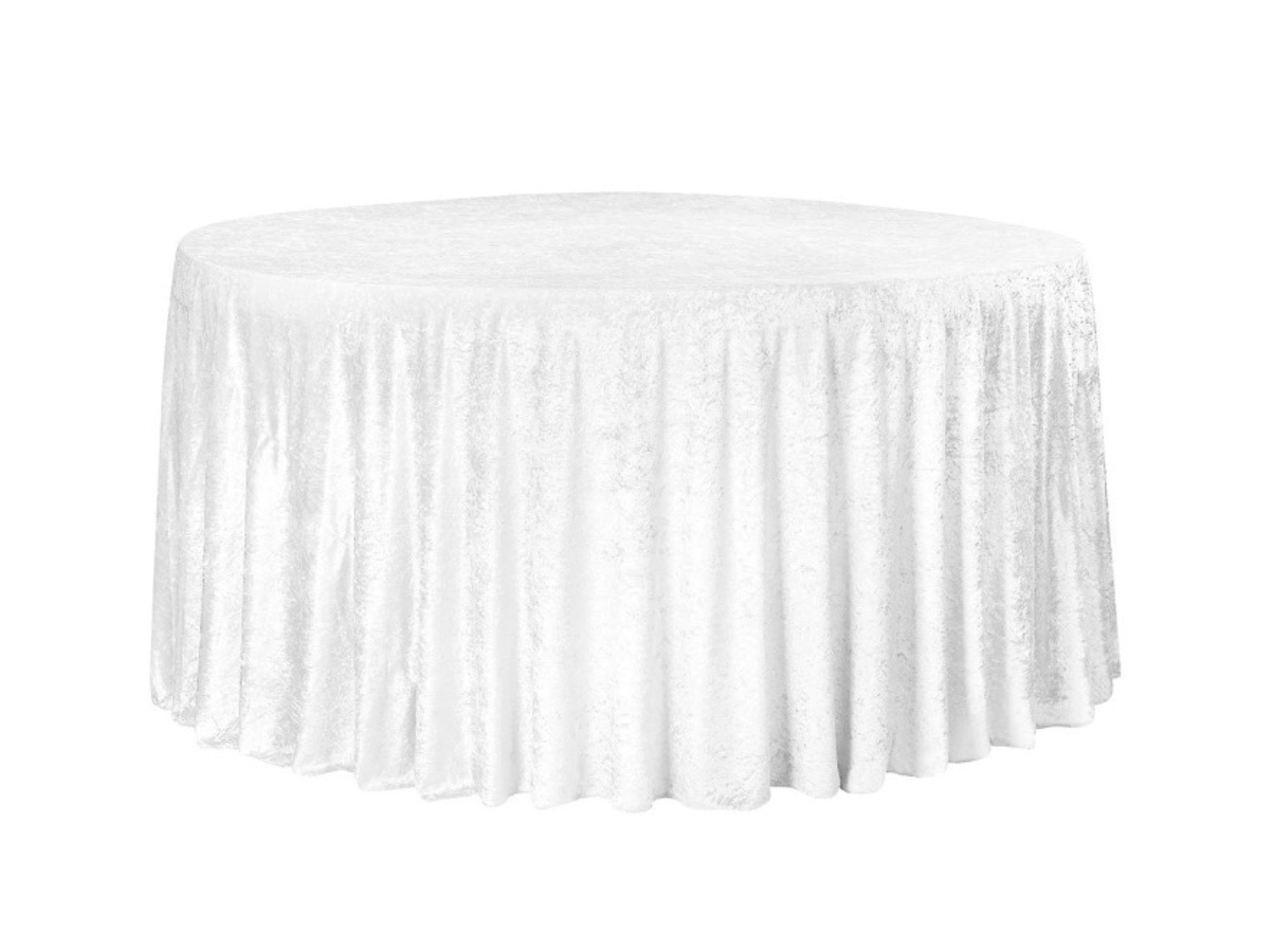 White Velvet Linen Table 