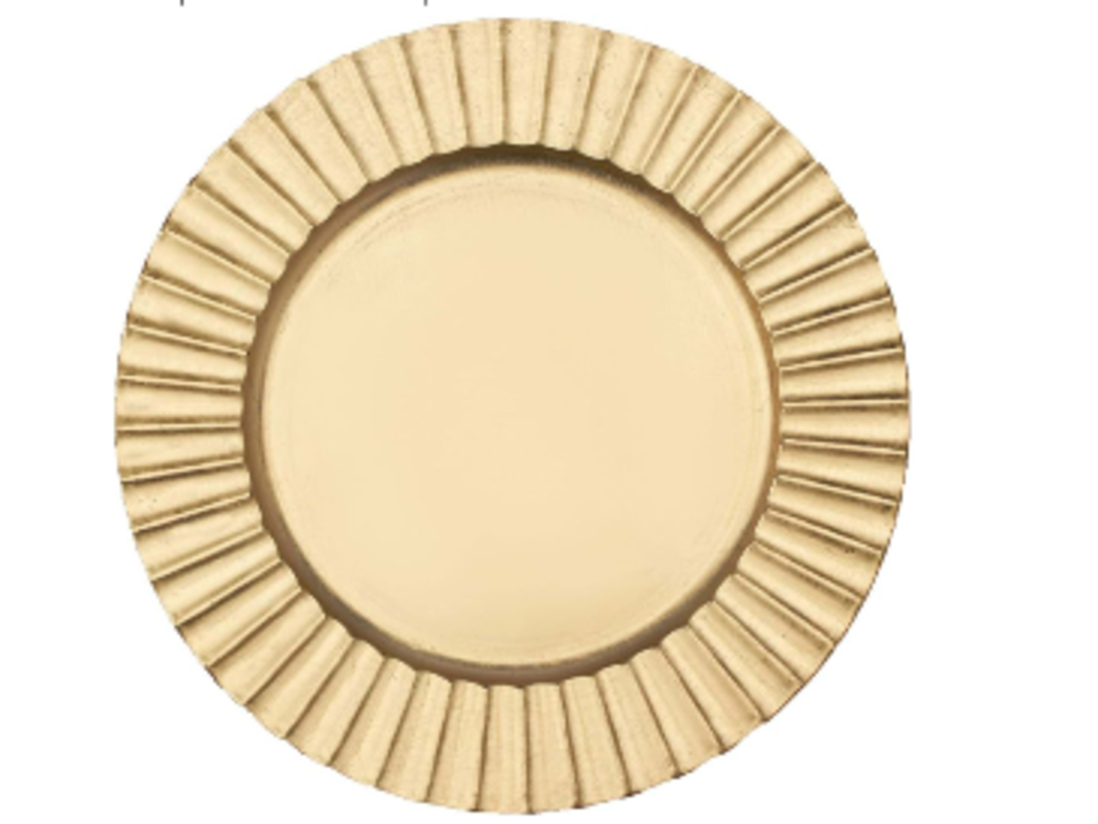 Gold Fluted Charger Plates