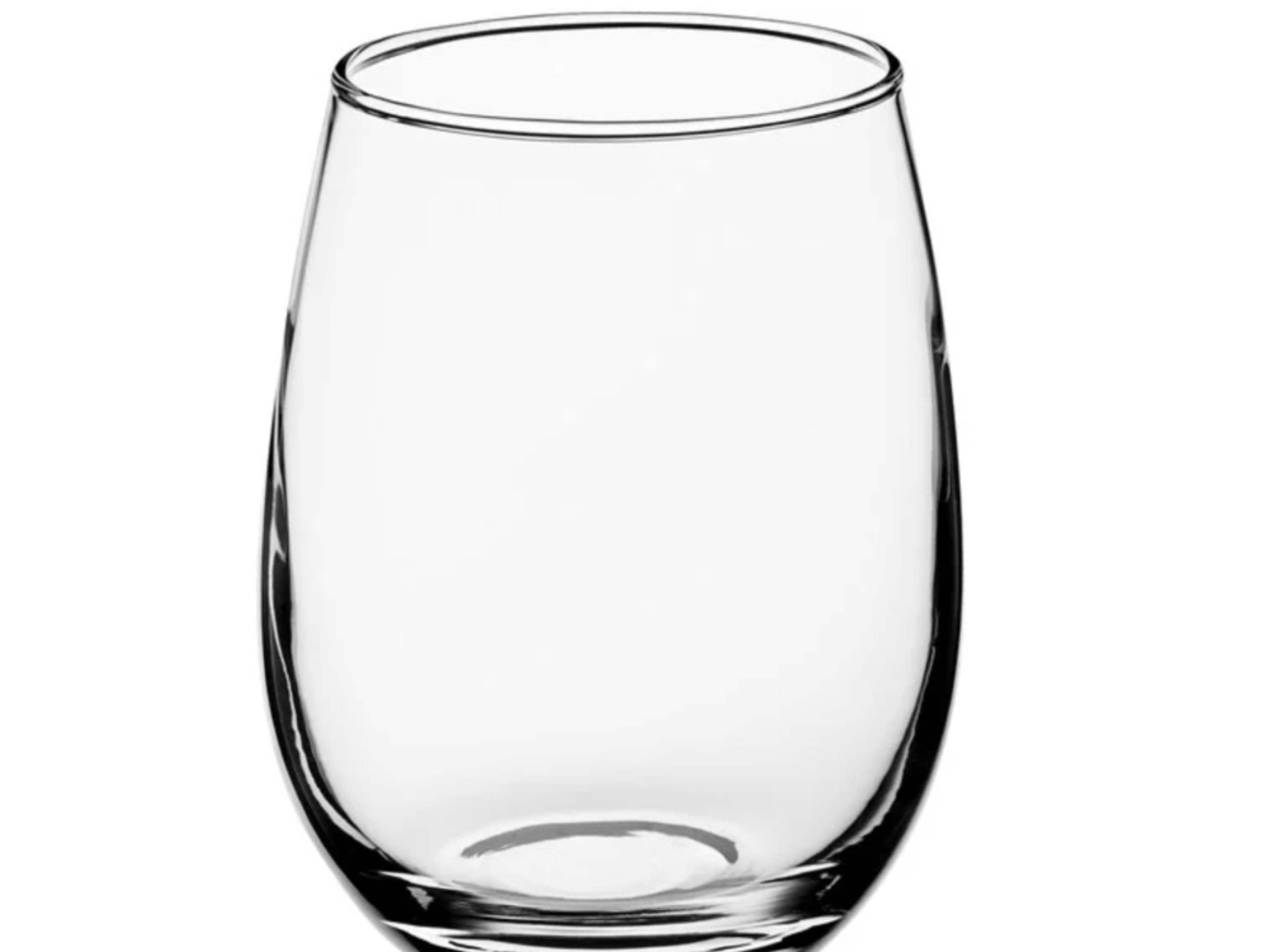 Stemless wine glass
