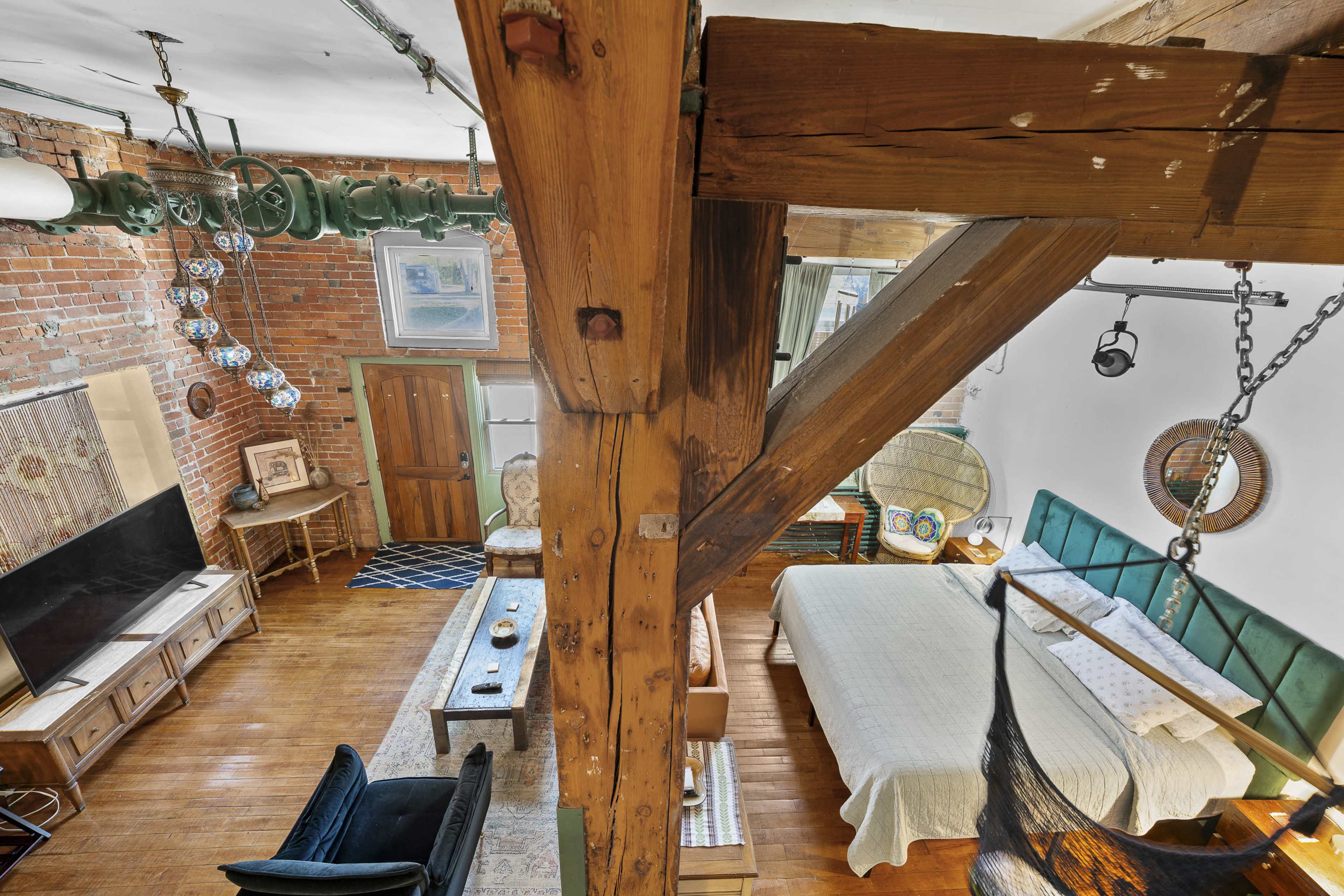 Bohemian Loft with folk art decor Image in Russell Industrial, Detroit, MI