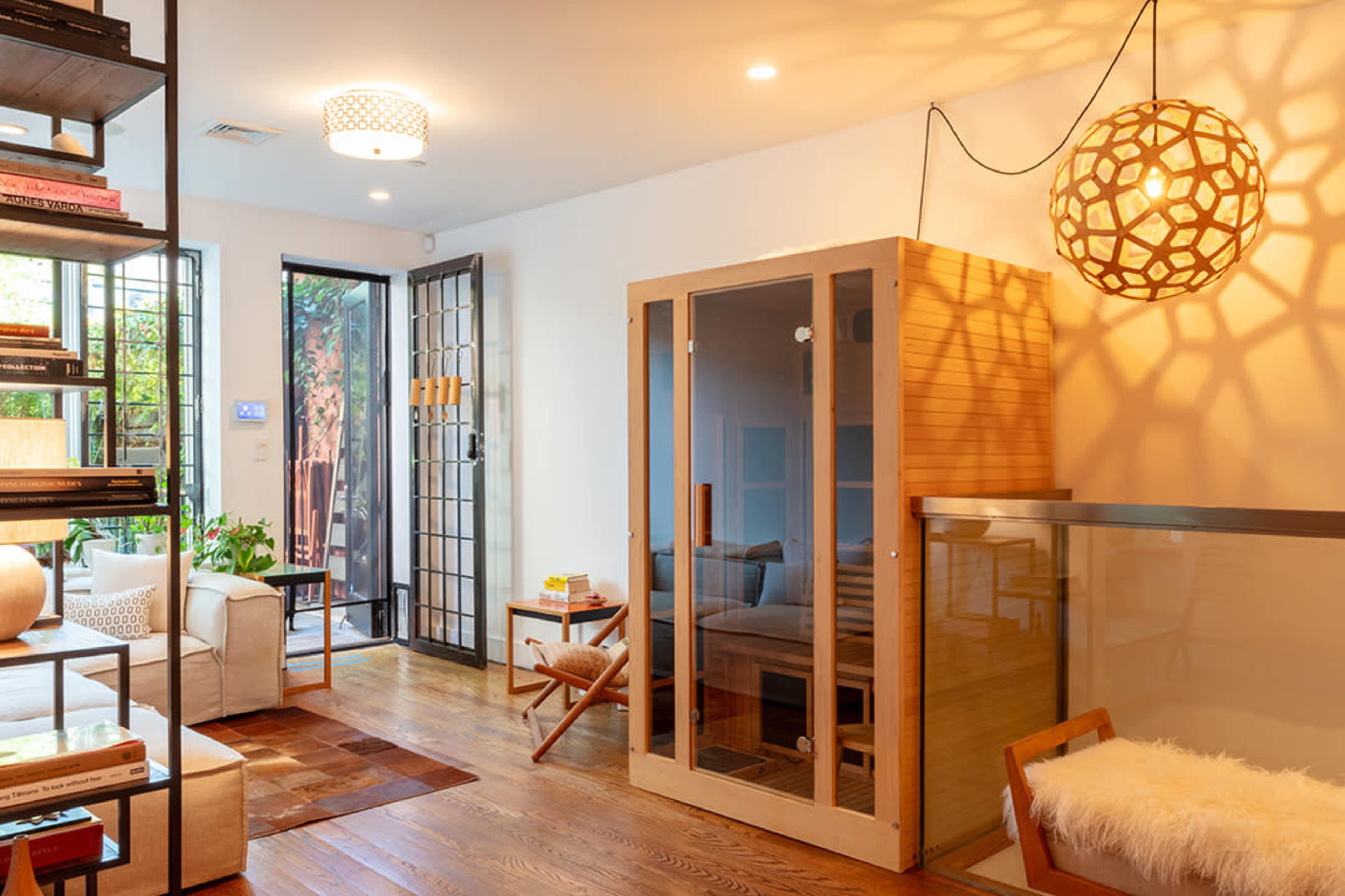 Tranquil Garden Duplex with Sauna + Chef's Kitchen Image in Bedford-Stuyvesant, Brooklyn, NY