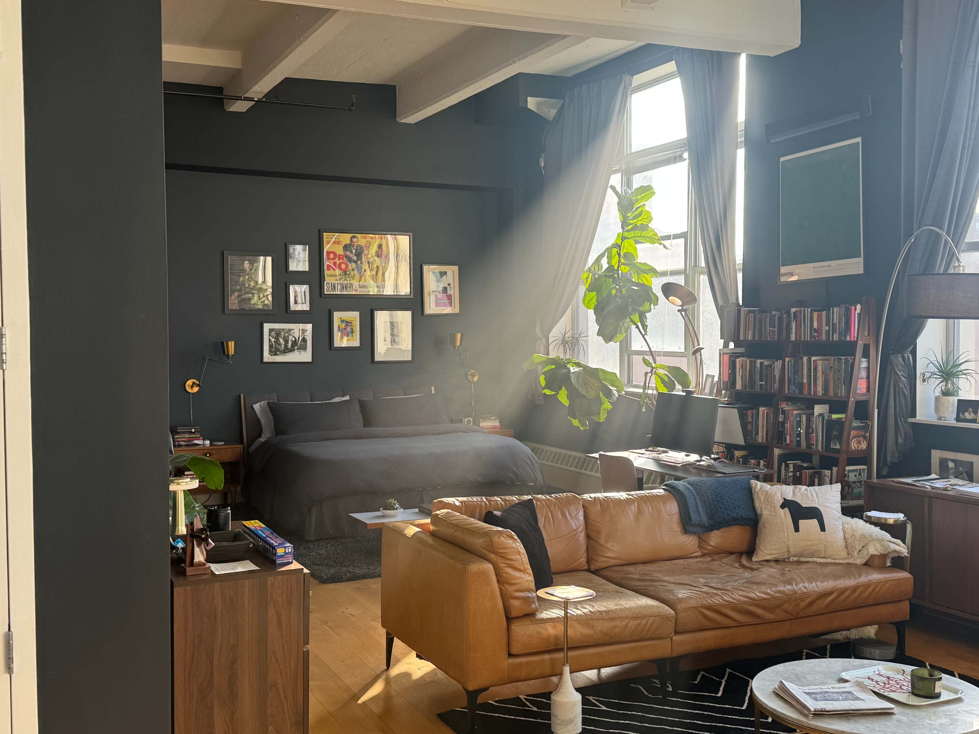 Brooklyn Loft with Abundant Natural Light and 165" Projection Screen Image in Bedford-Stuyvesant, Brooklyn, NY