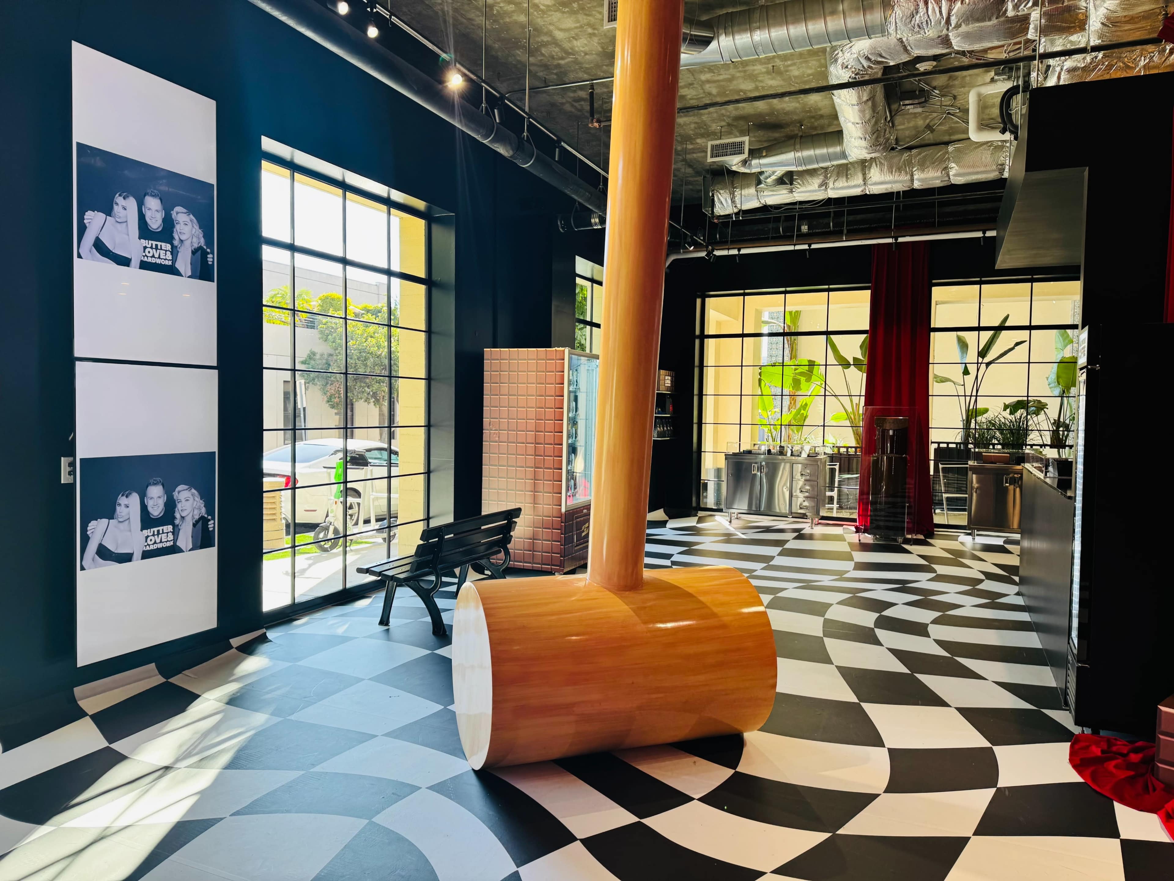 Industrial, urban and luxurious store front. Image in Central LA, West Hollywood, CA