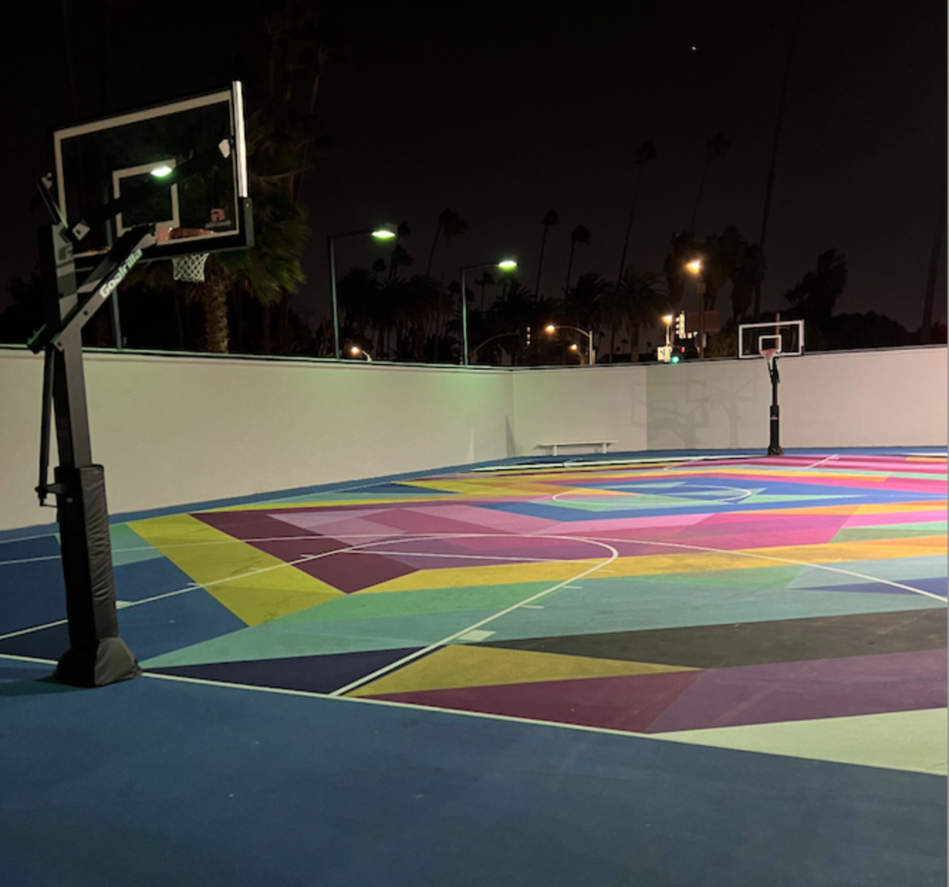 Heart Basketball Court Image in The Flats, Beverly Hills, CA
