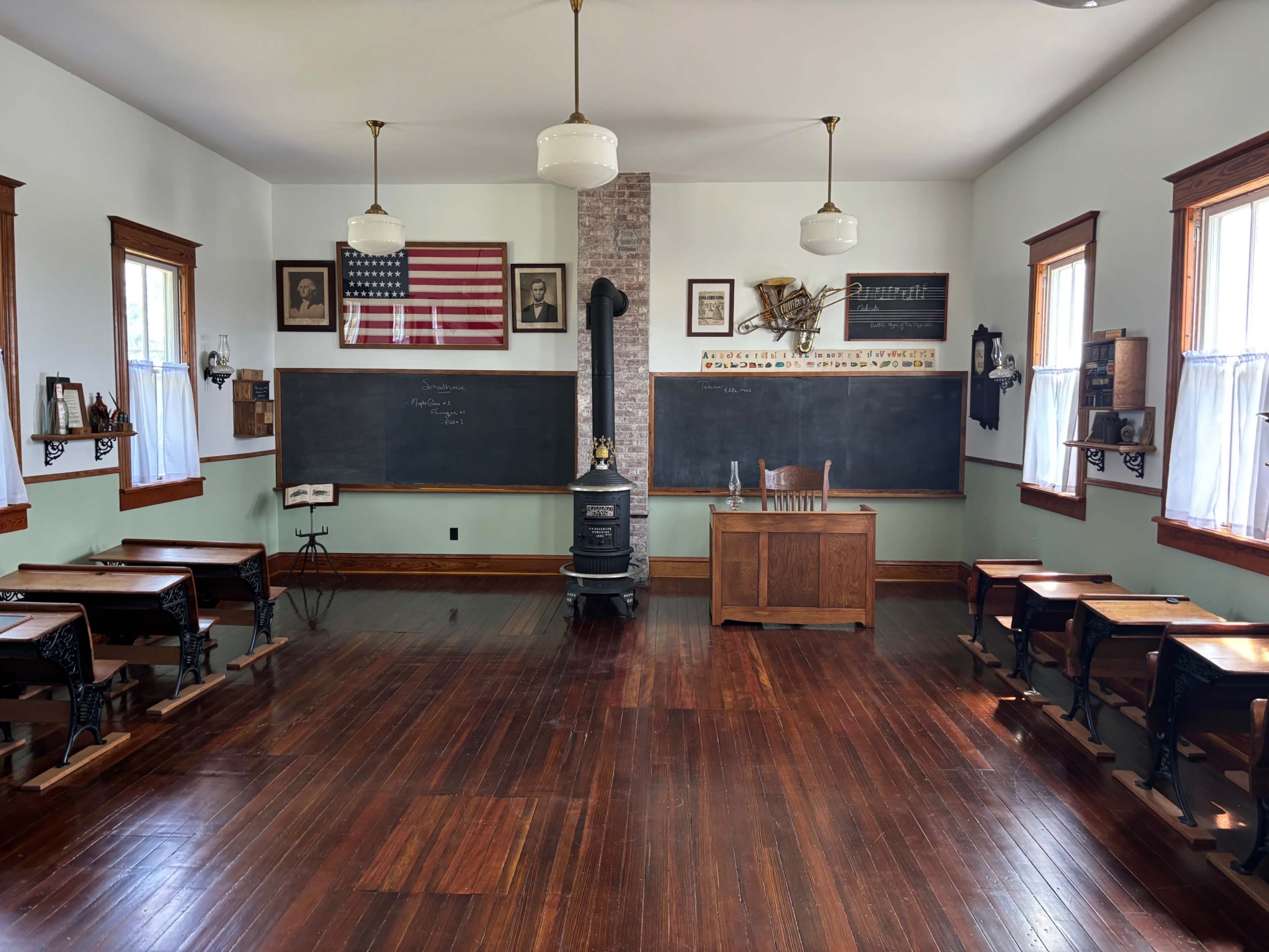 Rural one room, Schoolhouse Image in Marengo, Marengo, IA