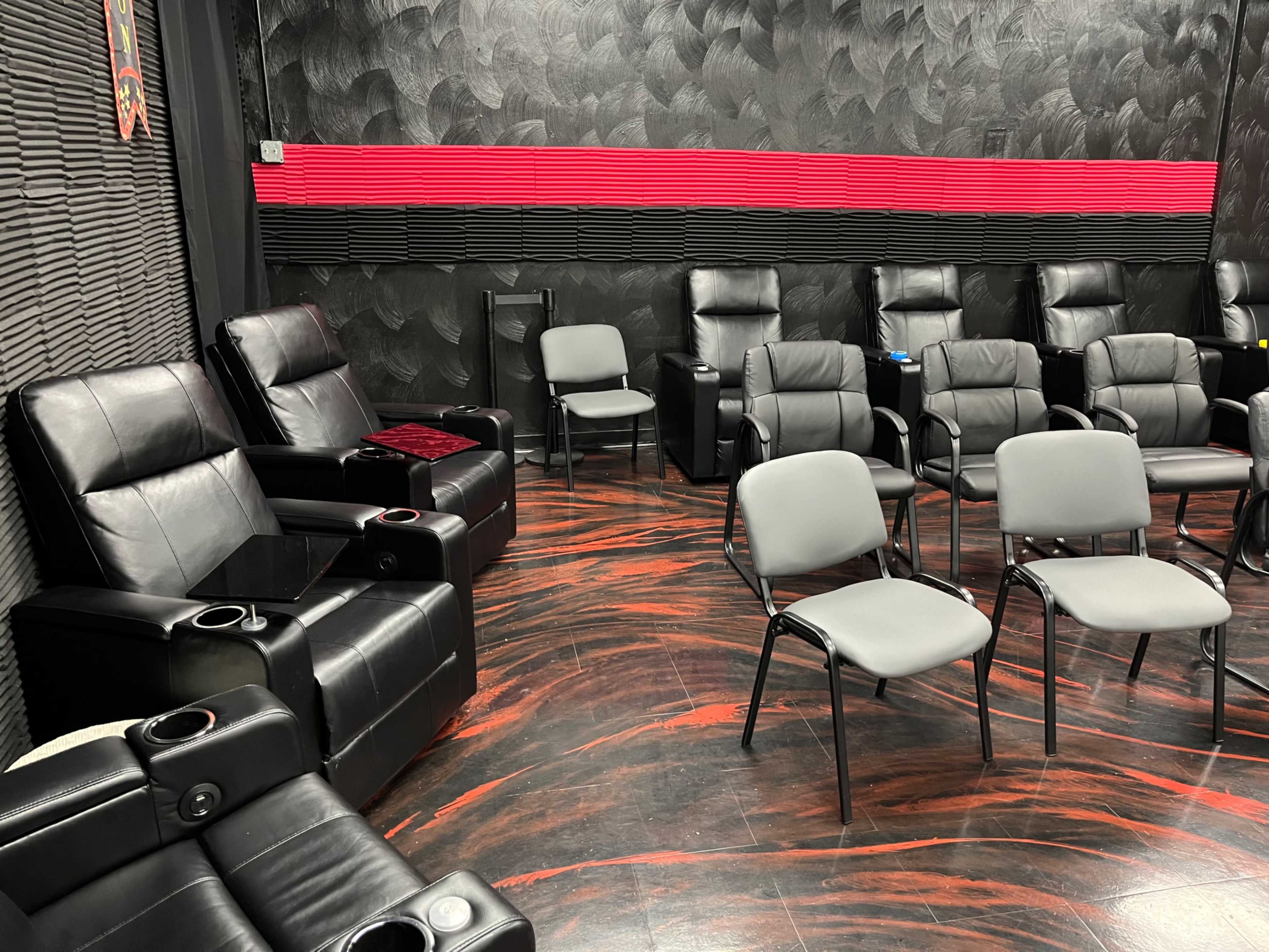 Universal rental space located just 5 to 15 minutes from five of the Seven cities depending on your direction. With this unique media room setup, the sky is the limit. Use your creativity to decorate how you want for any occasion. Image in Indian River, Chesapeake, VA