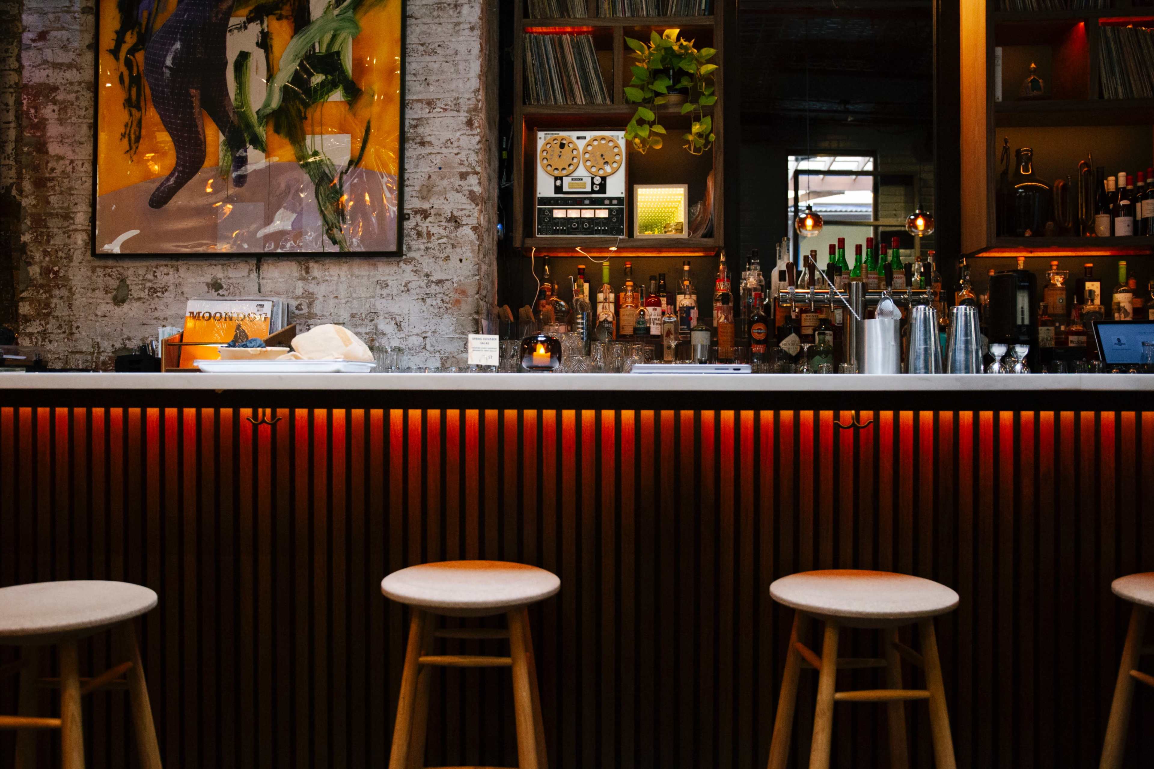 Brooklyn Hi-fi Vinyl listening bar with a curated cocktail program and elevated street food Image in Bushwick, Brooklyn, NY