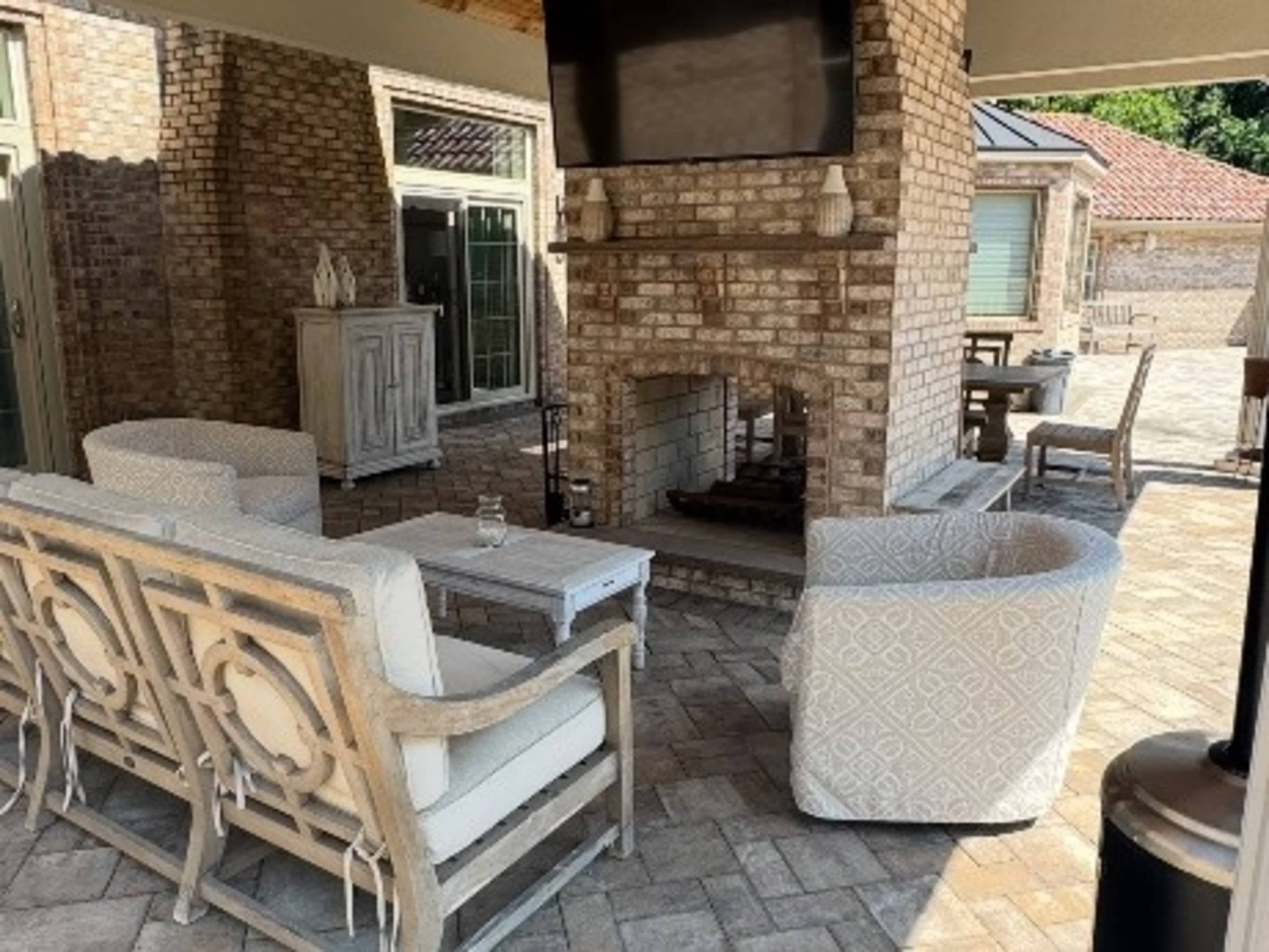 Luxury outdoor  seated area 