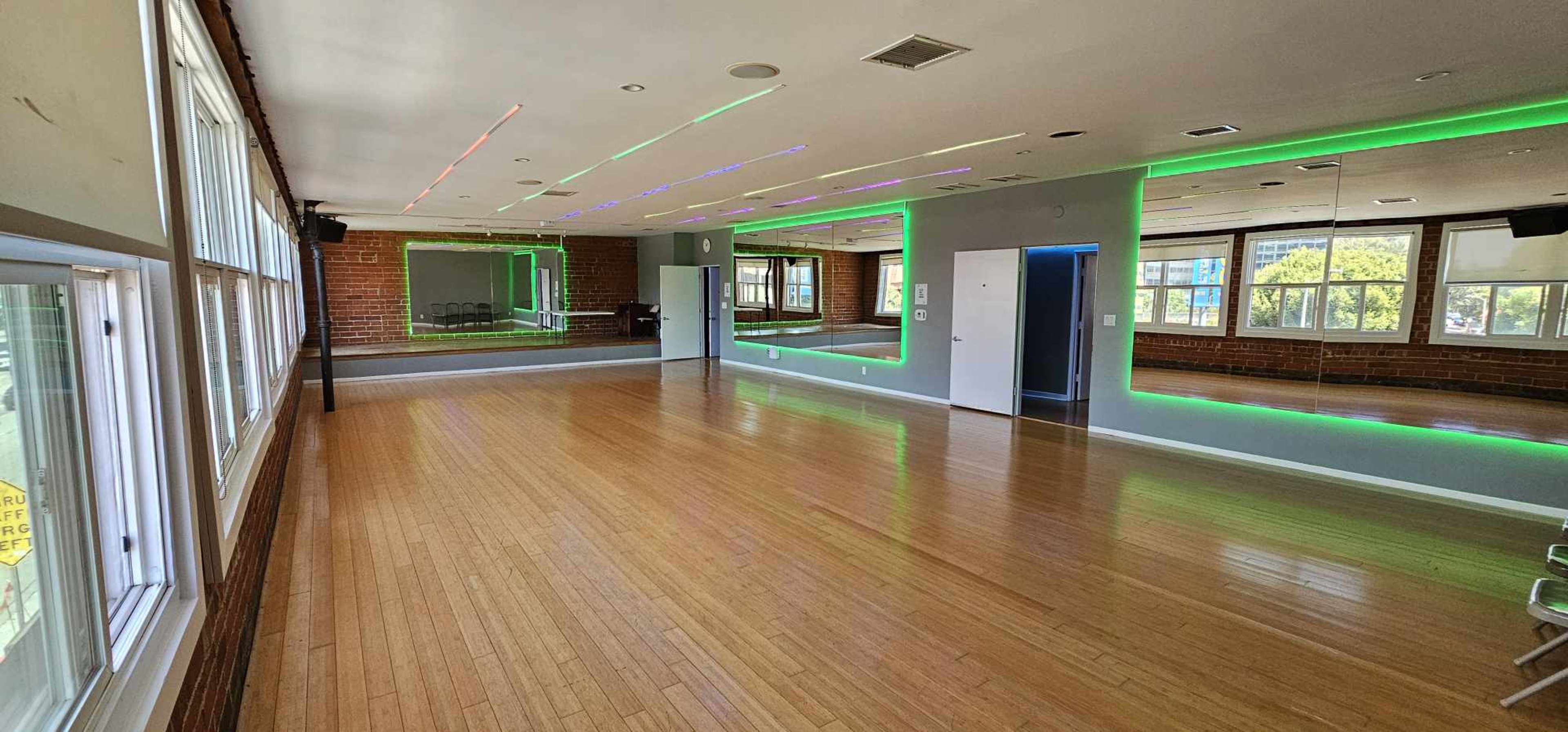 New Dance Studio with red brick walls giving a New York vibe Image in Westwood, Los Angeles, CA