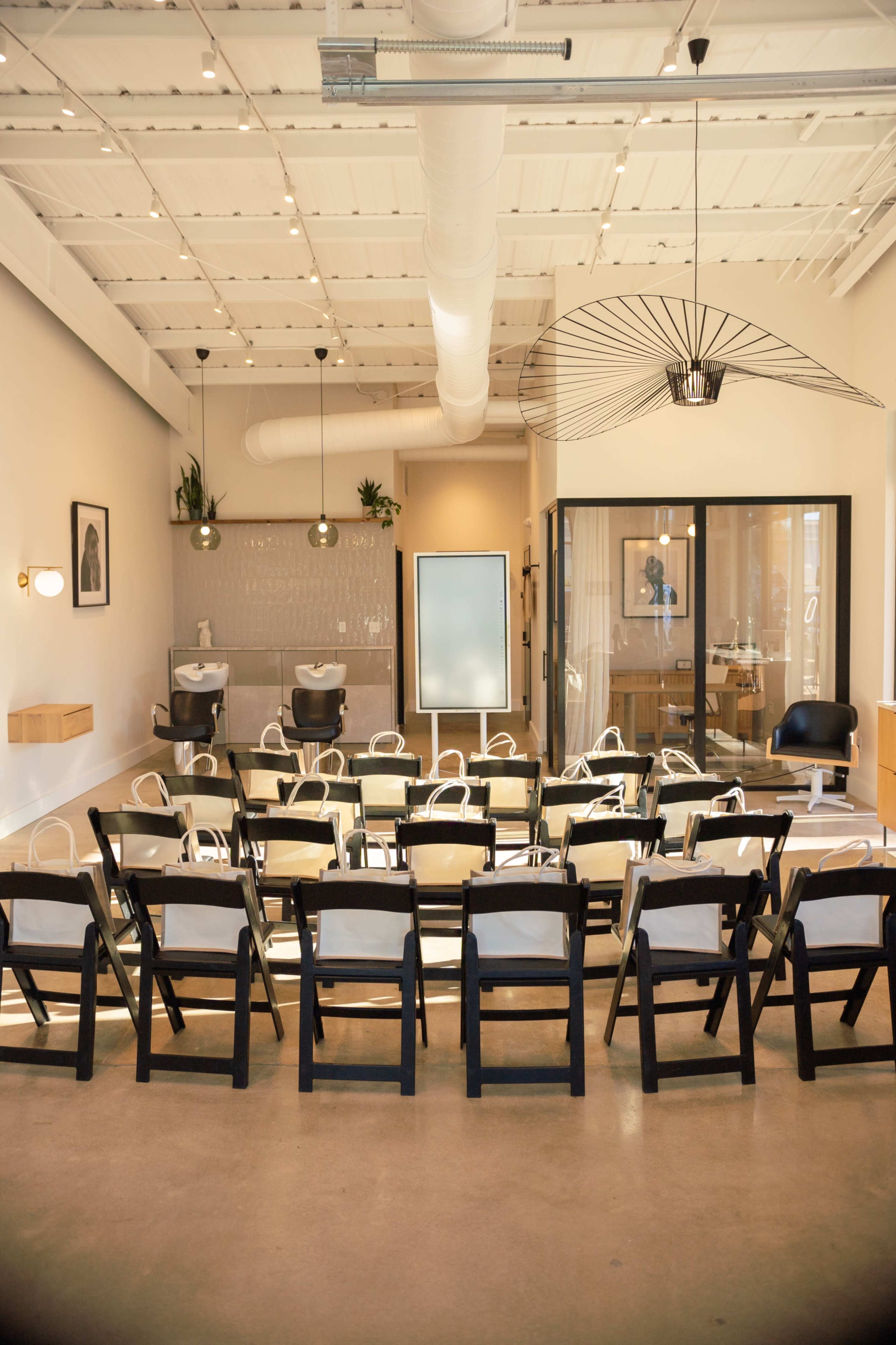 Industrial, Japandi aesthetic studio and salon. Image in Nicholtown, Greenville, SC
