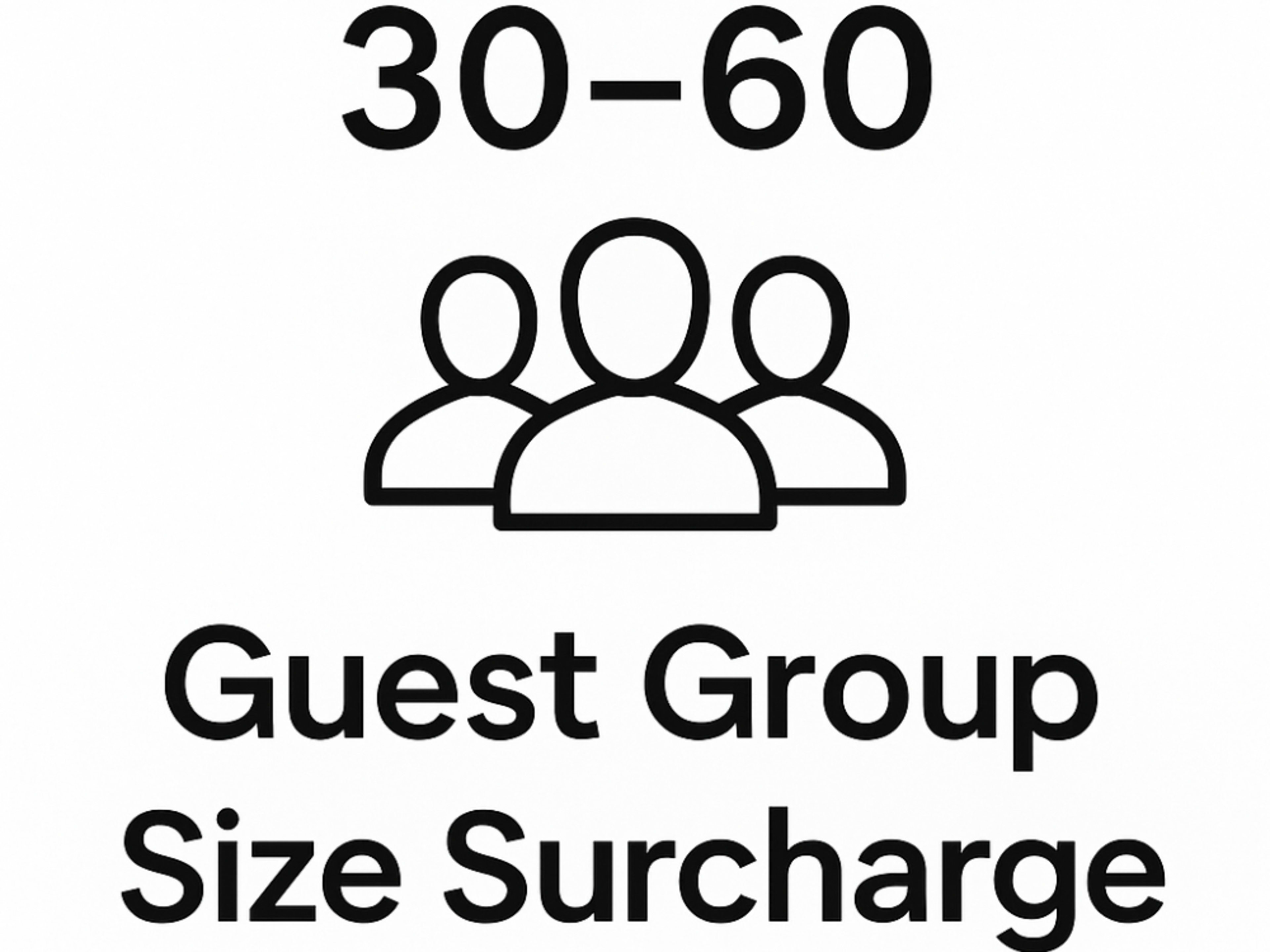 30–60 Guest Group Size Surcharge