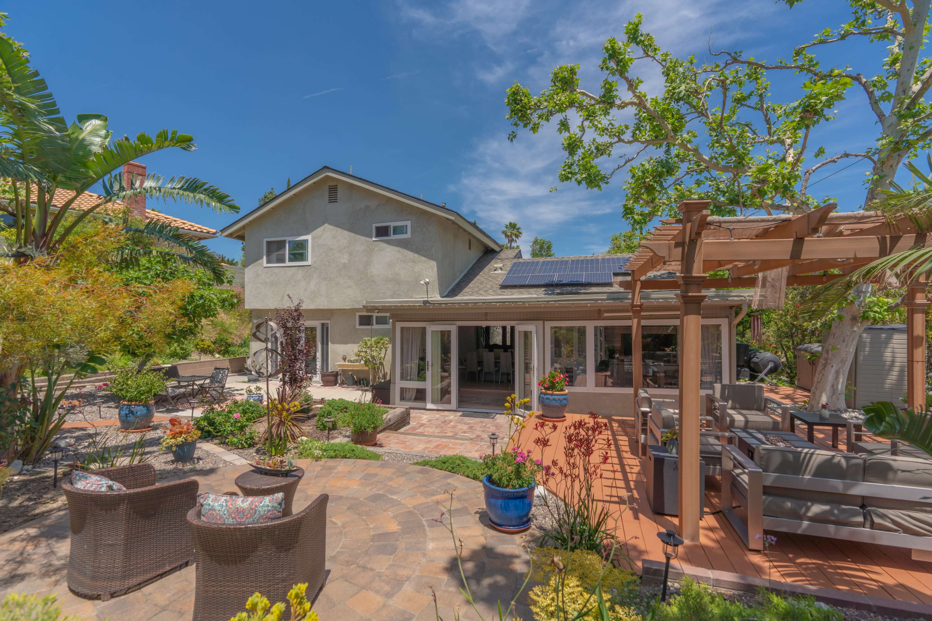 Zen Backyard in the Valley with City Views & Beautiful Landscaping Image in Porter Ranch, Los Angeles, CA