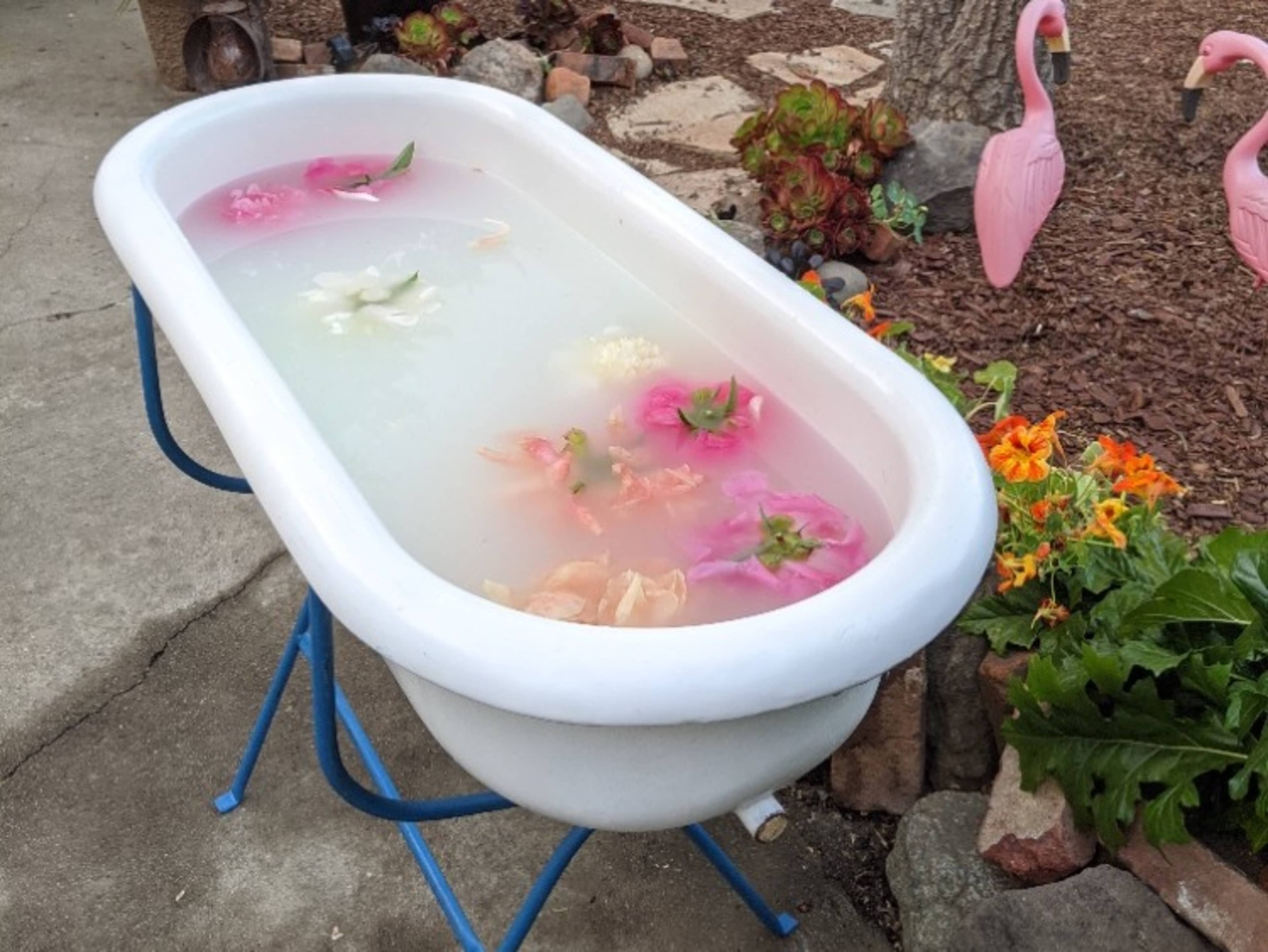 Vintage Baby Bathtub + Stand