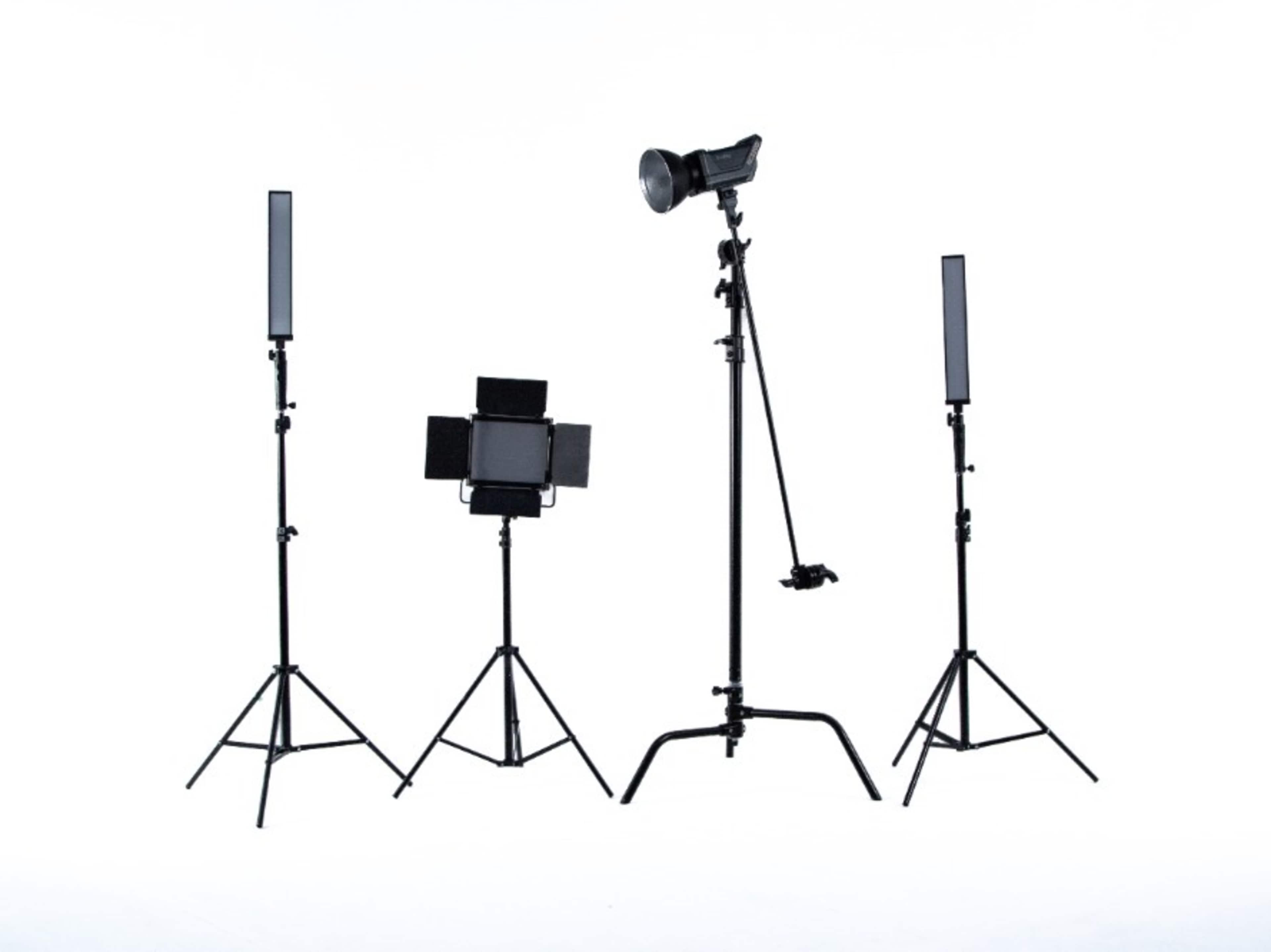 Coloured Strip Lights with Stands x2