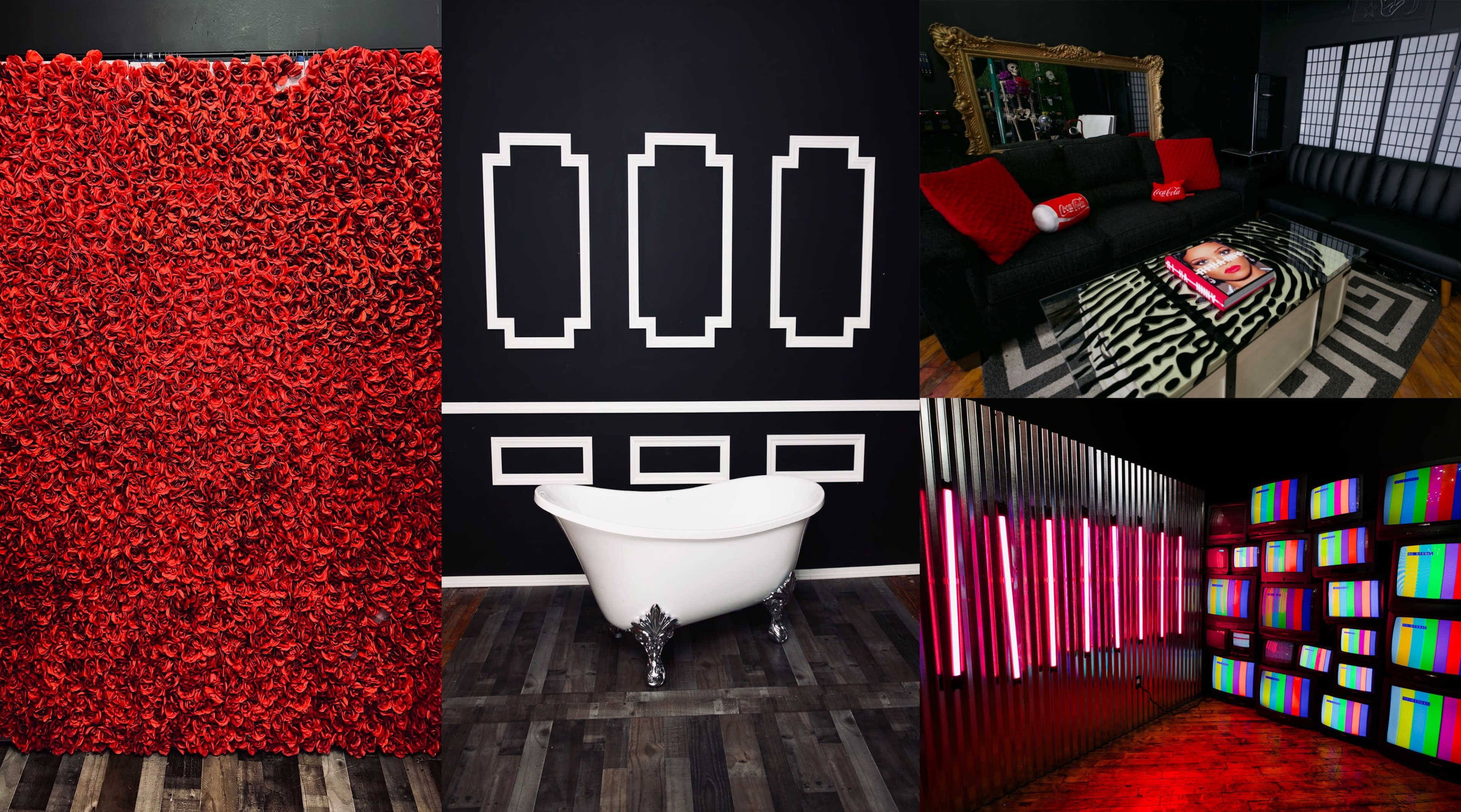 4 foot Tube Light Wall & Flower Wall Studio for Music Videos And Photos Image in Sunset Park, brooklyn, NY