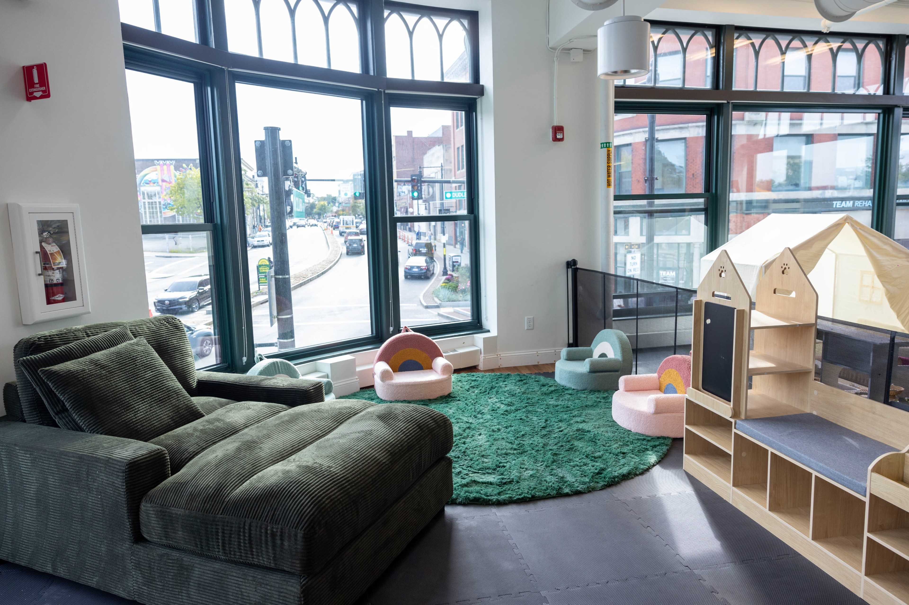 Bright Toddler Playspace with Sensory Stations and Parent's Lounge Image in Upham's Corner, Boston, MA