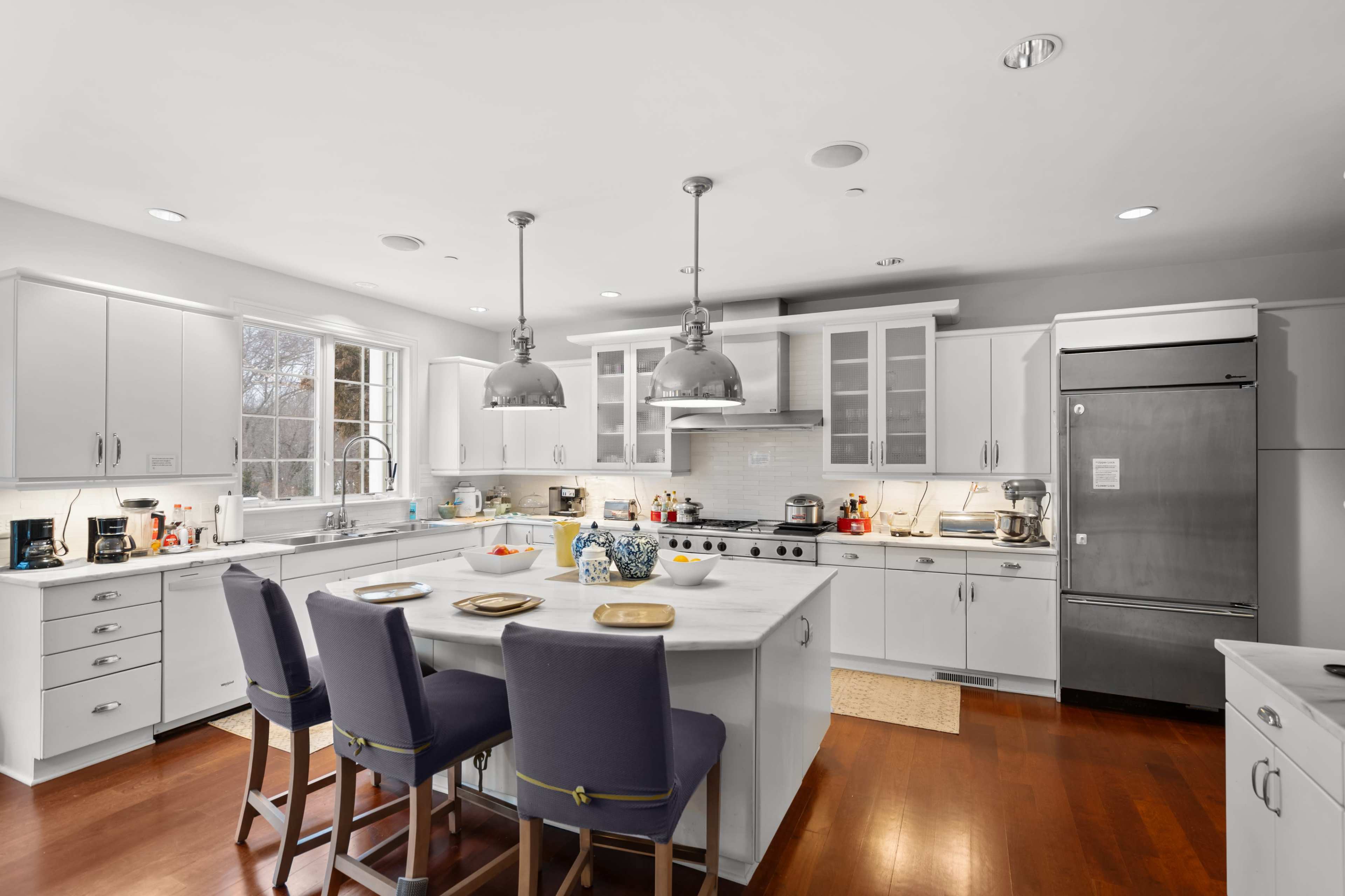 Sized house in a quiet neighborhood with atrium. Beautiful enough as TV shows props. Image in Purchase, Purchase, NY