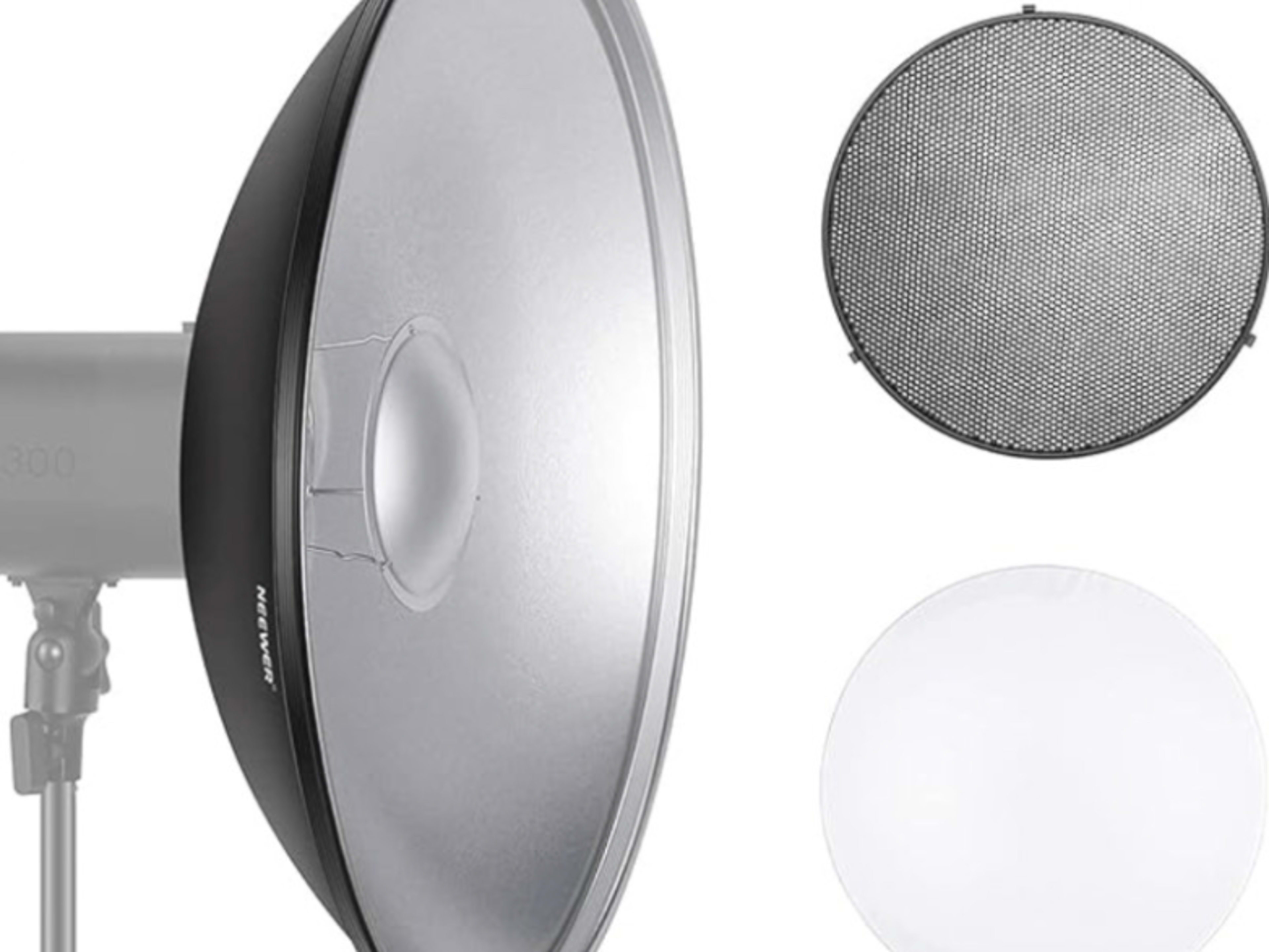 21.6" Metal Beauty Dish Bowens Mount Reflector