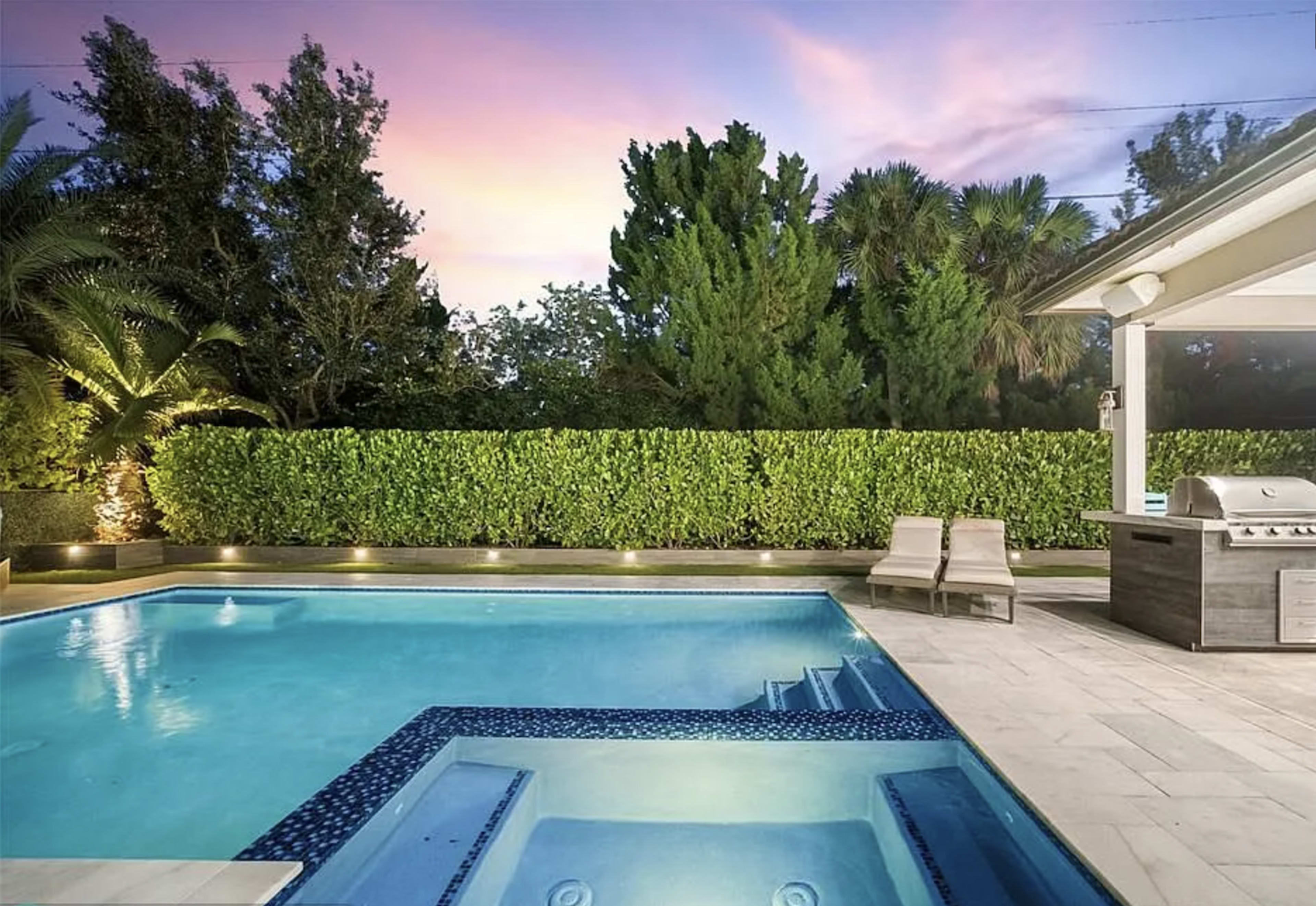 Private Pool Backyard Oasis Image in Parkland, Parkland, FL