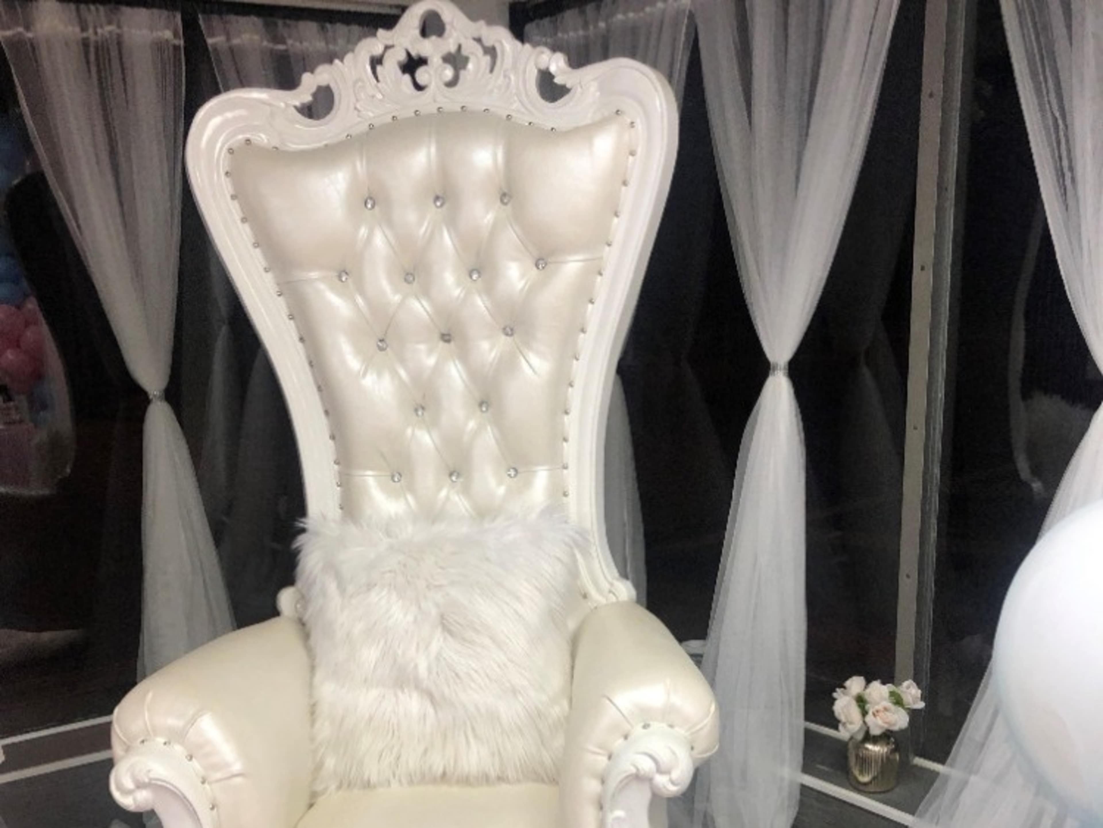 Off White Throne Chair