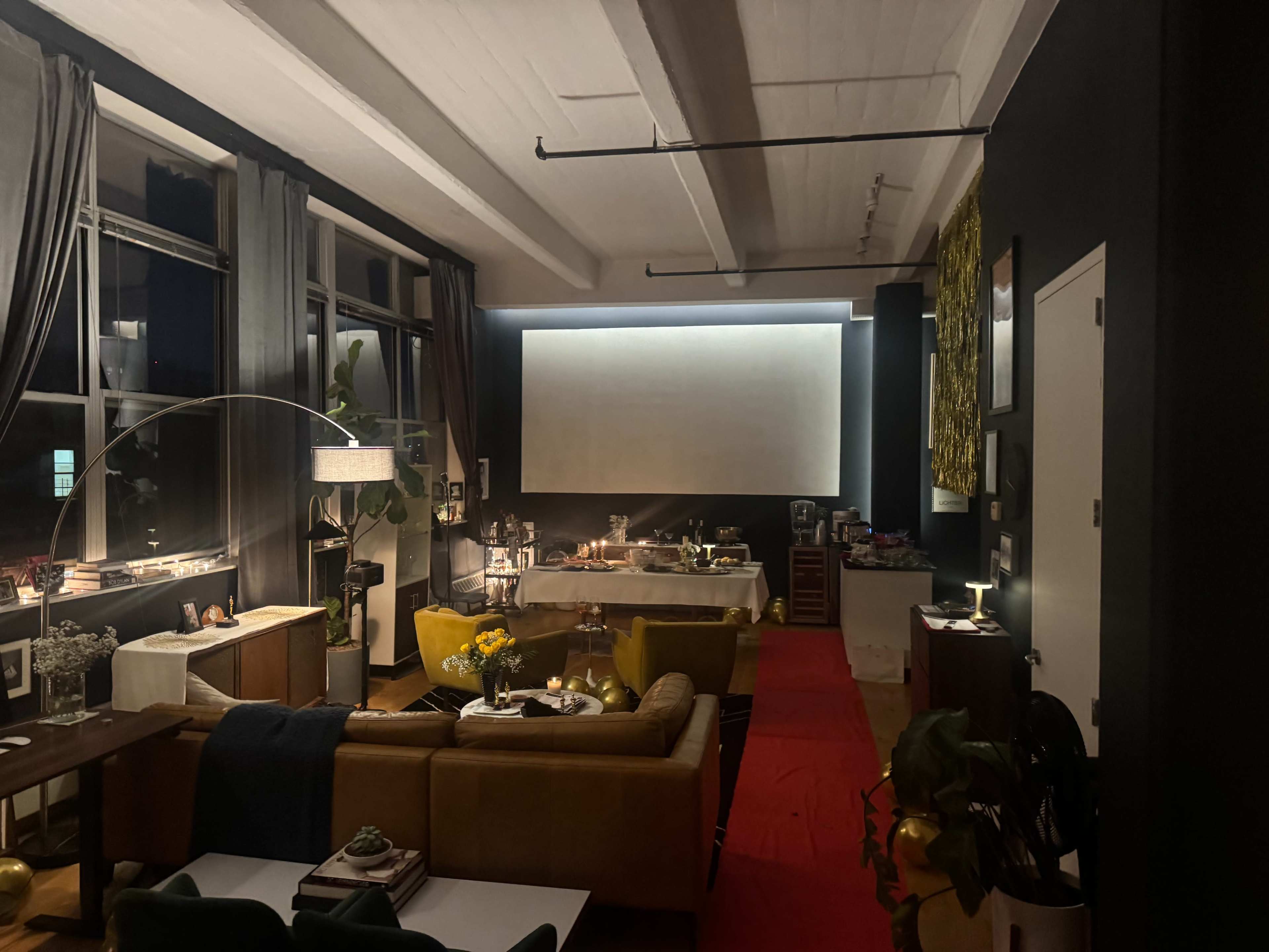 Brooklyn Loft with Abundant Natural Light and 165" Projection Screen Image in Bedford-Stuyvesant, Brooklyn, NY