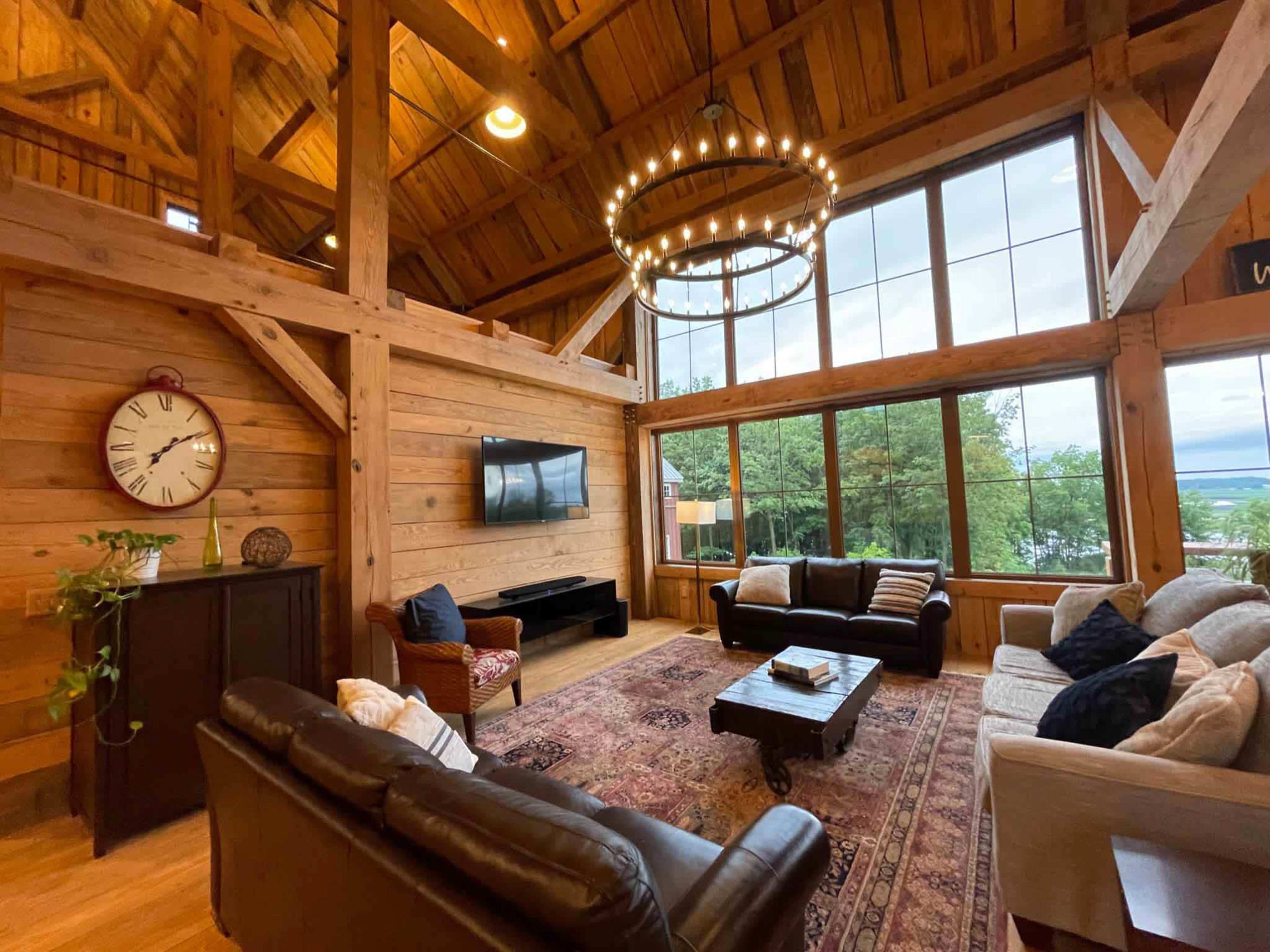 Rural Timber Frame Barn Home Image in Zeeland charter Township, Hudsonville, MI