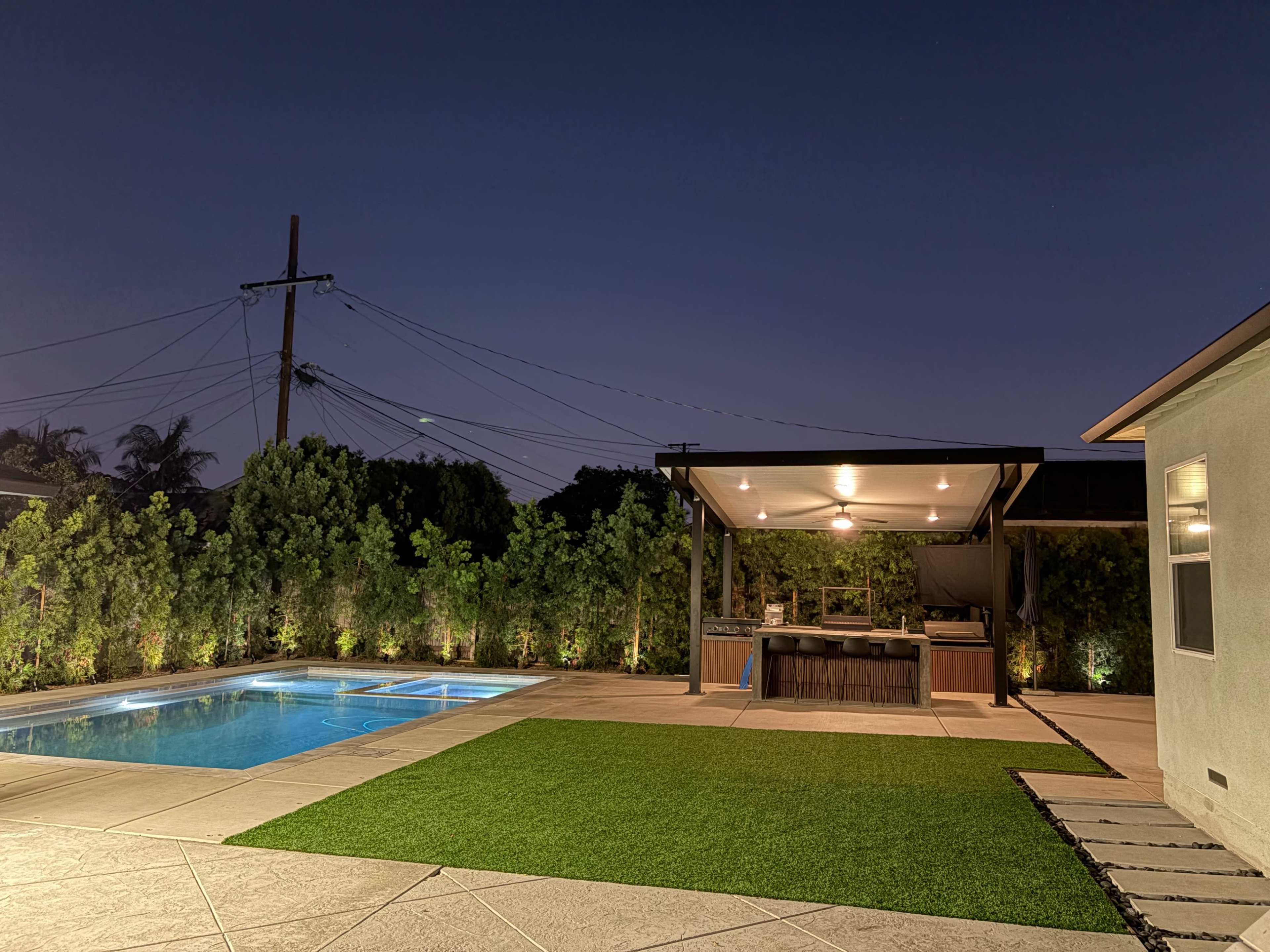 Chic Backyard Pool Paradise Image in Bixby Knolls, Long Beach, CA