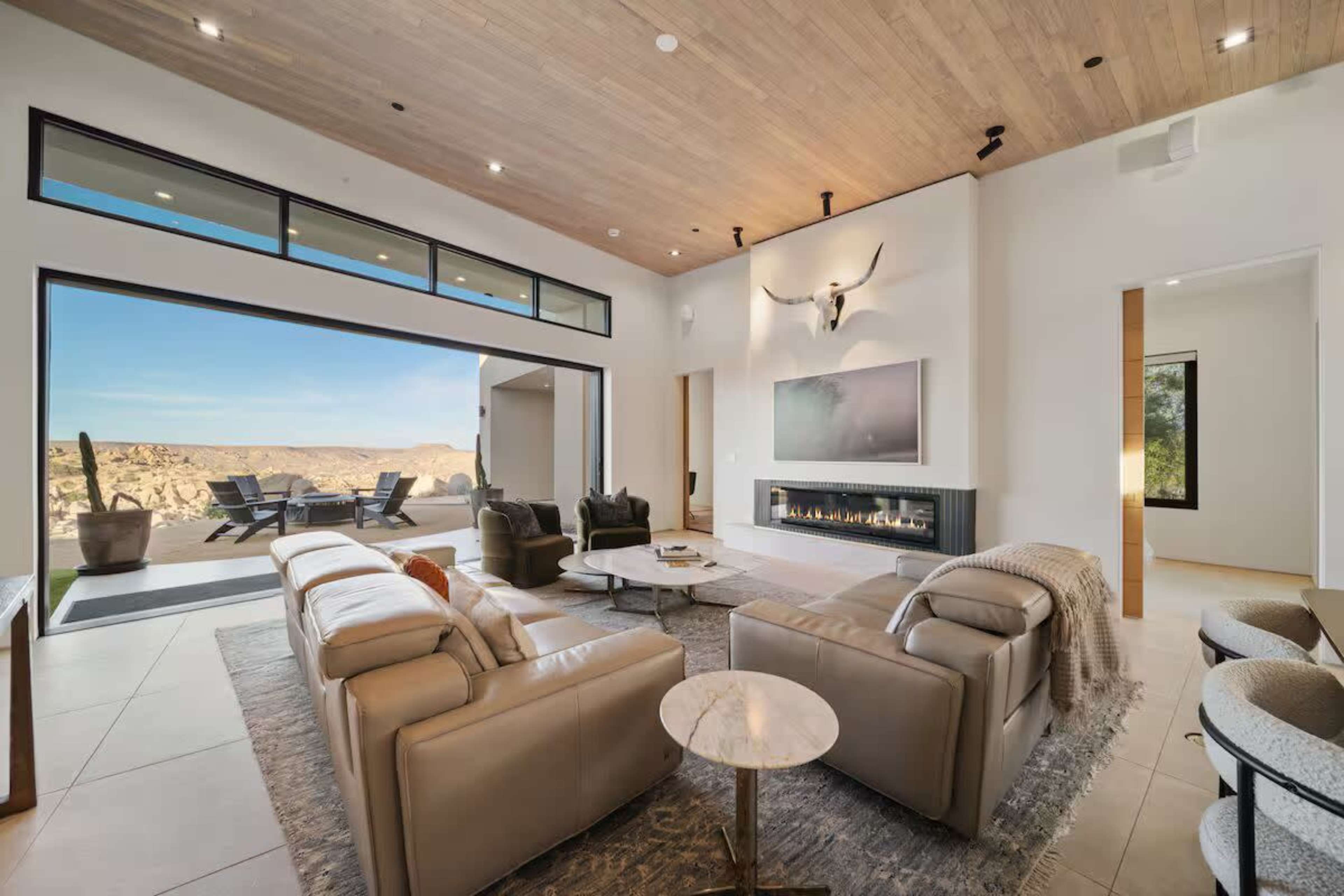 Modern Desert Estate on 22 Acres with Pool, Sauna, Boulders Image in , Pioneertown, CA