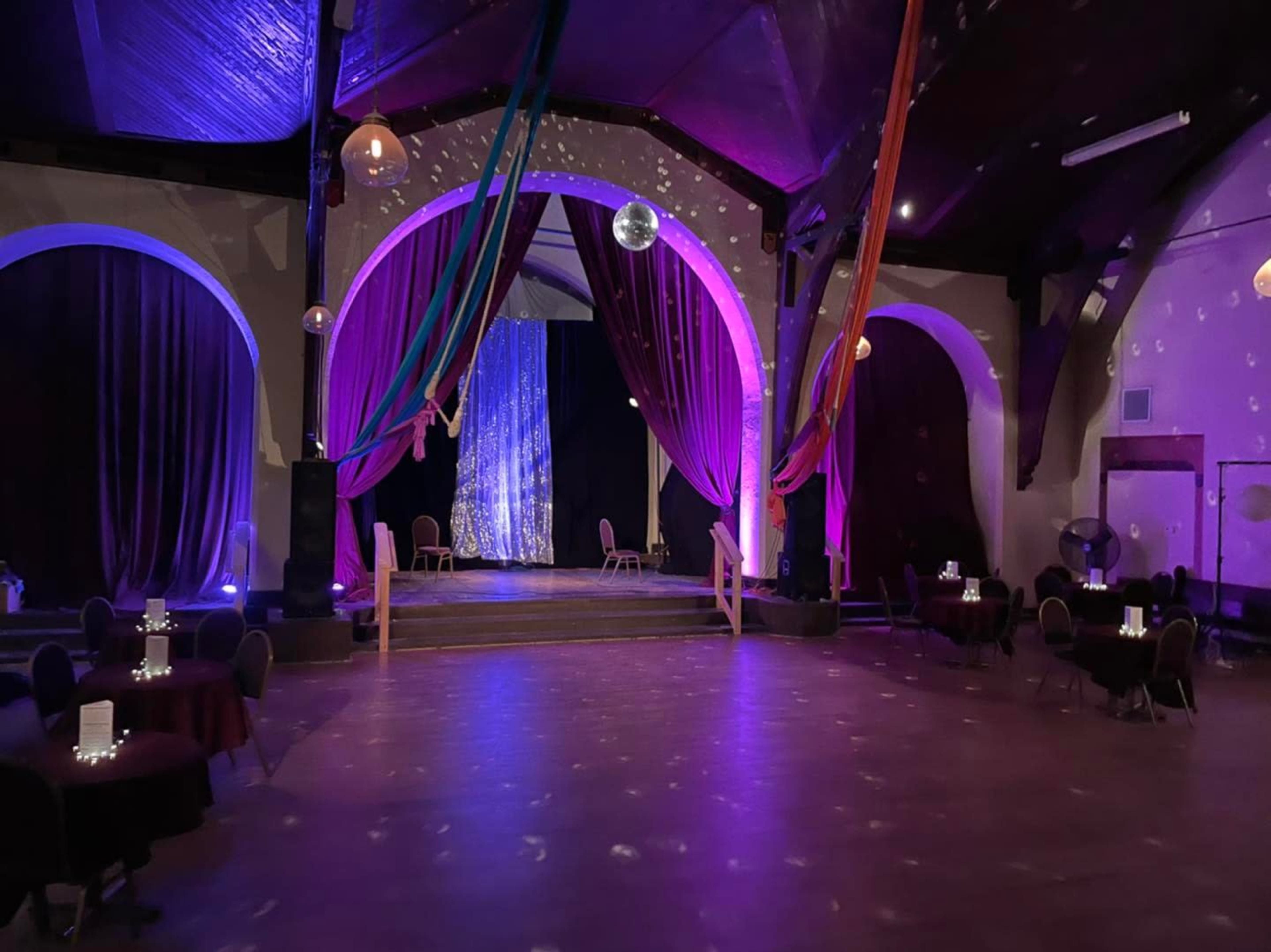 Urban, unique repurposed church event space. Image in Pigtown, Baltimore, MD