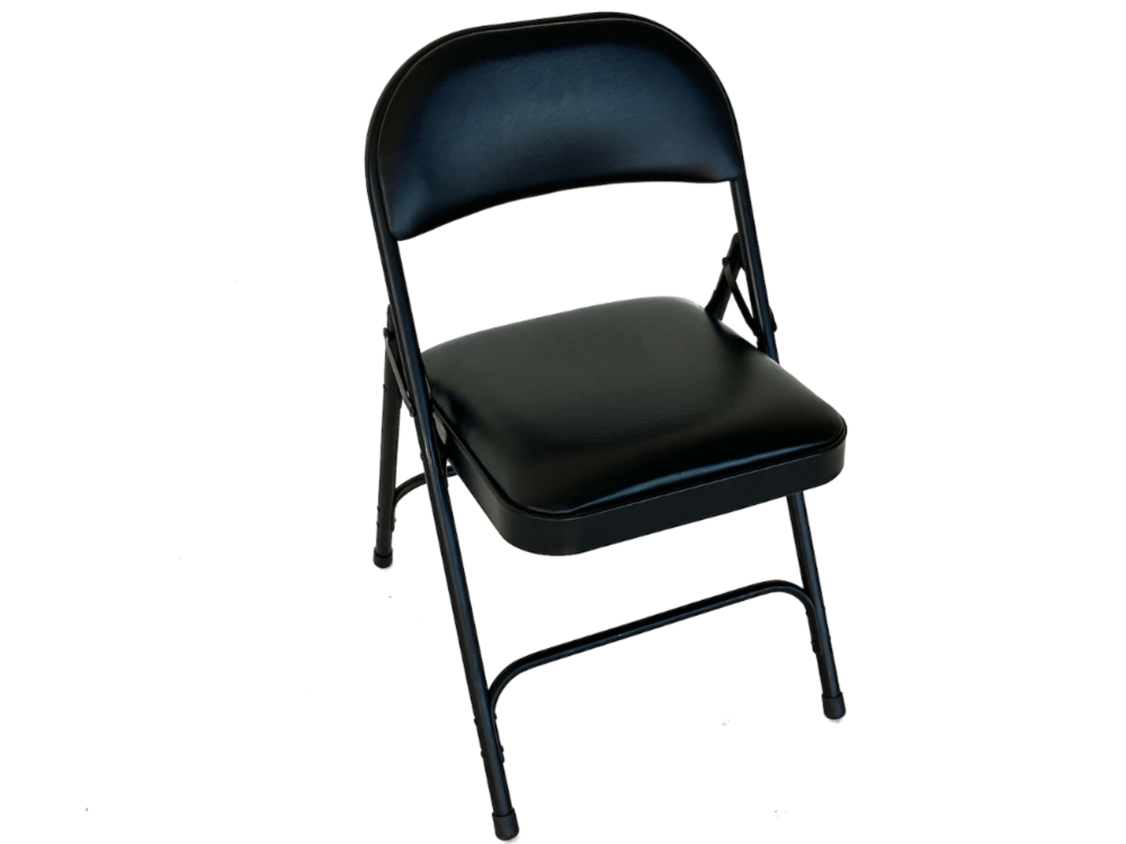 Black Padded Folding Chair