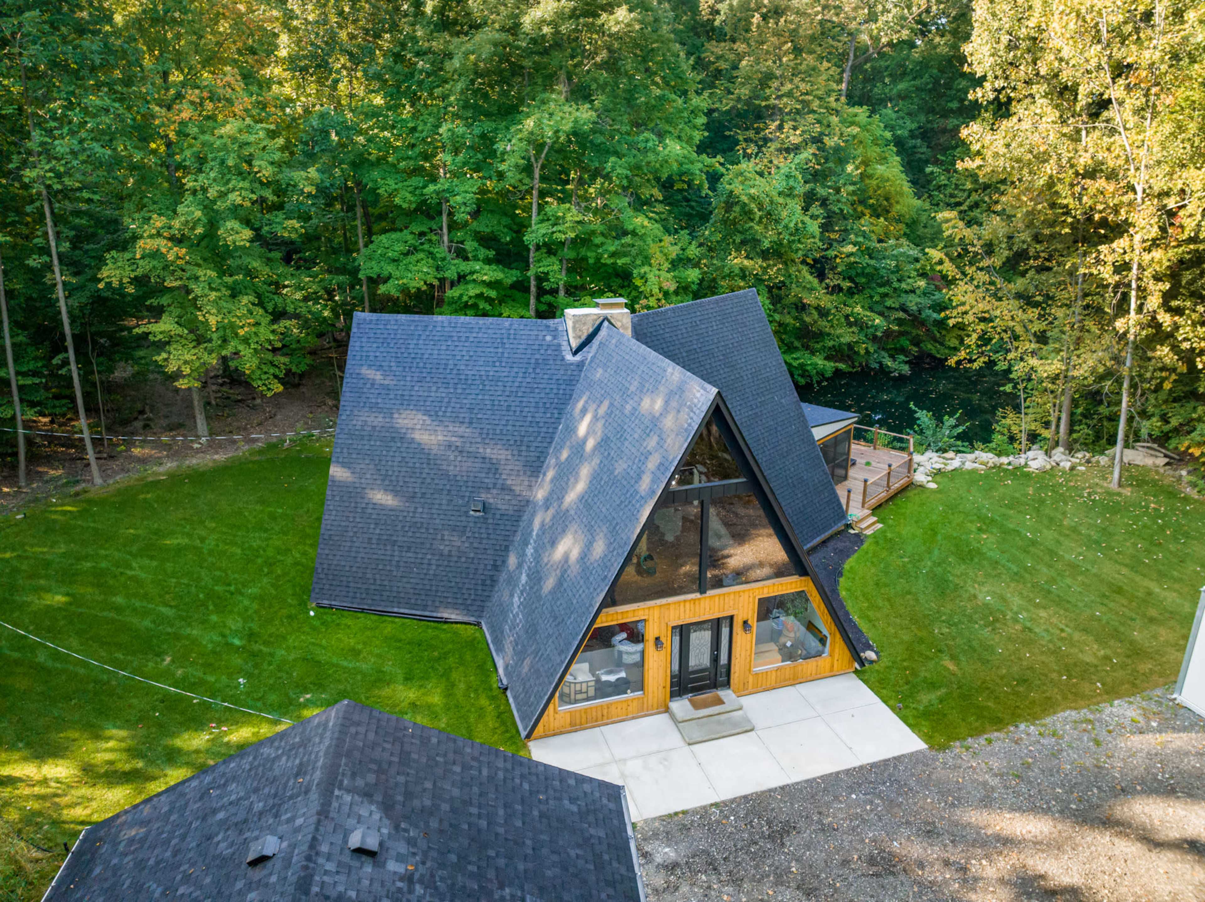 Stunning A-Frame Cabin with a Nature Lover’s Playground Image in Berlin Township, Galena, OH