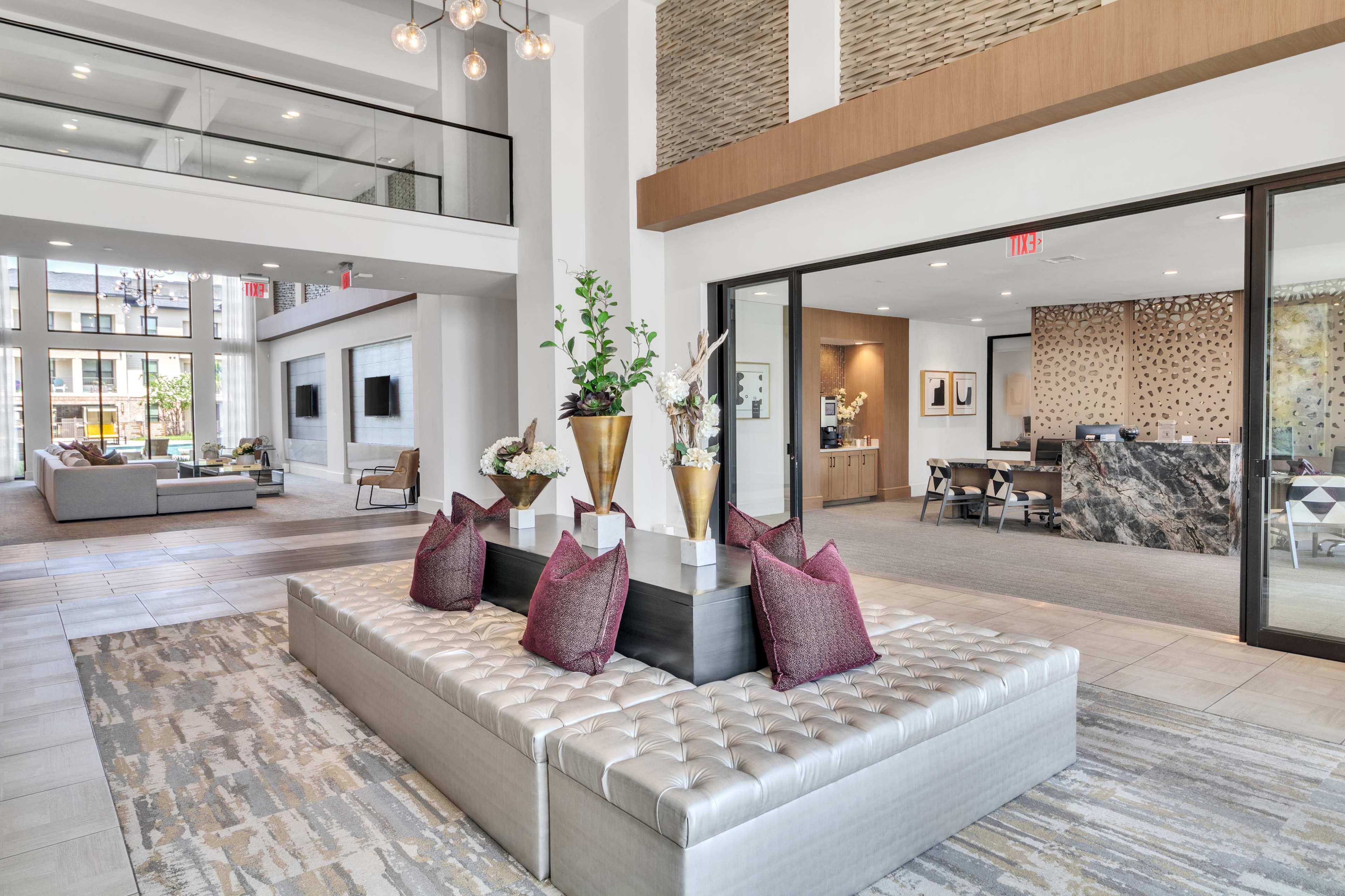 Spring, TX Luxury Social Lounge with Pool View Image in Grill and Fire Pit Area, Houston, TX