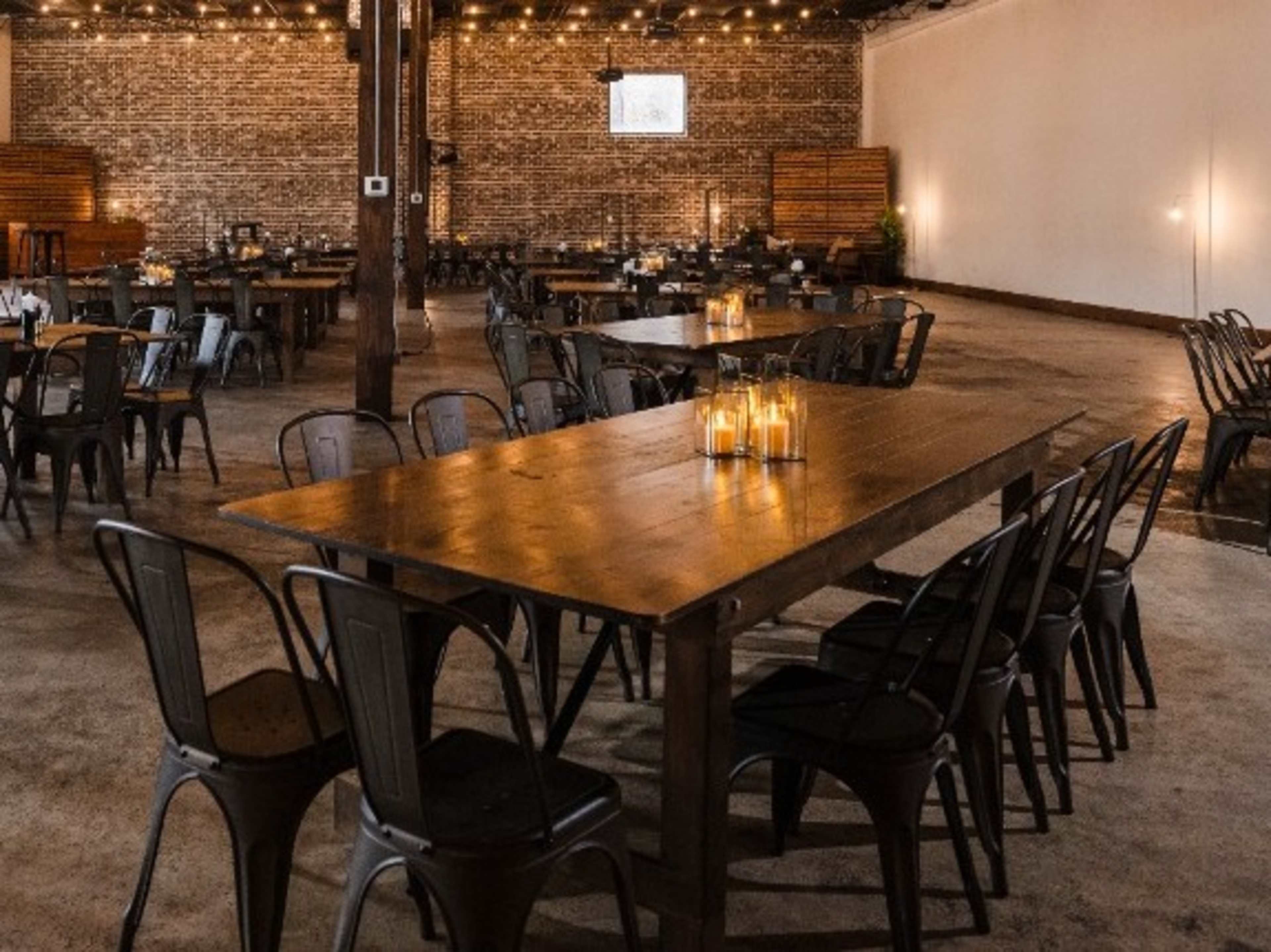 Farmhouse Table and Tolix Chairs (10)