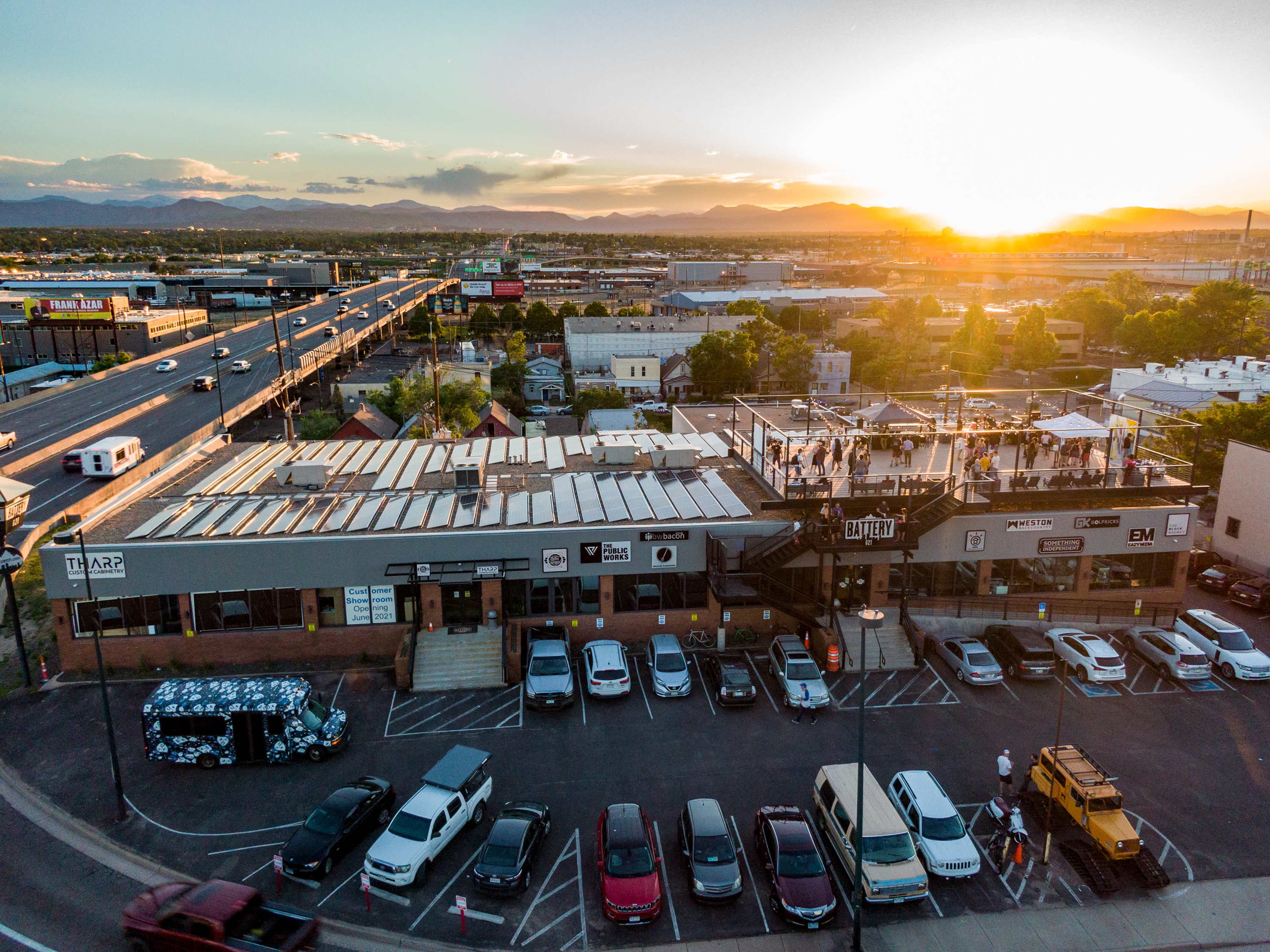 Rooftop deck with amazing views at the end of Santa Fe Arts District. Image in Central, Denver, CO