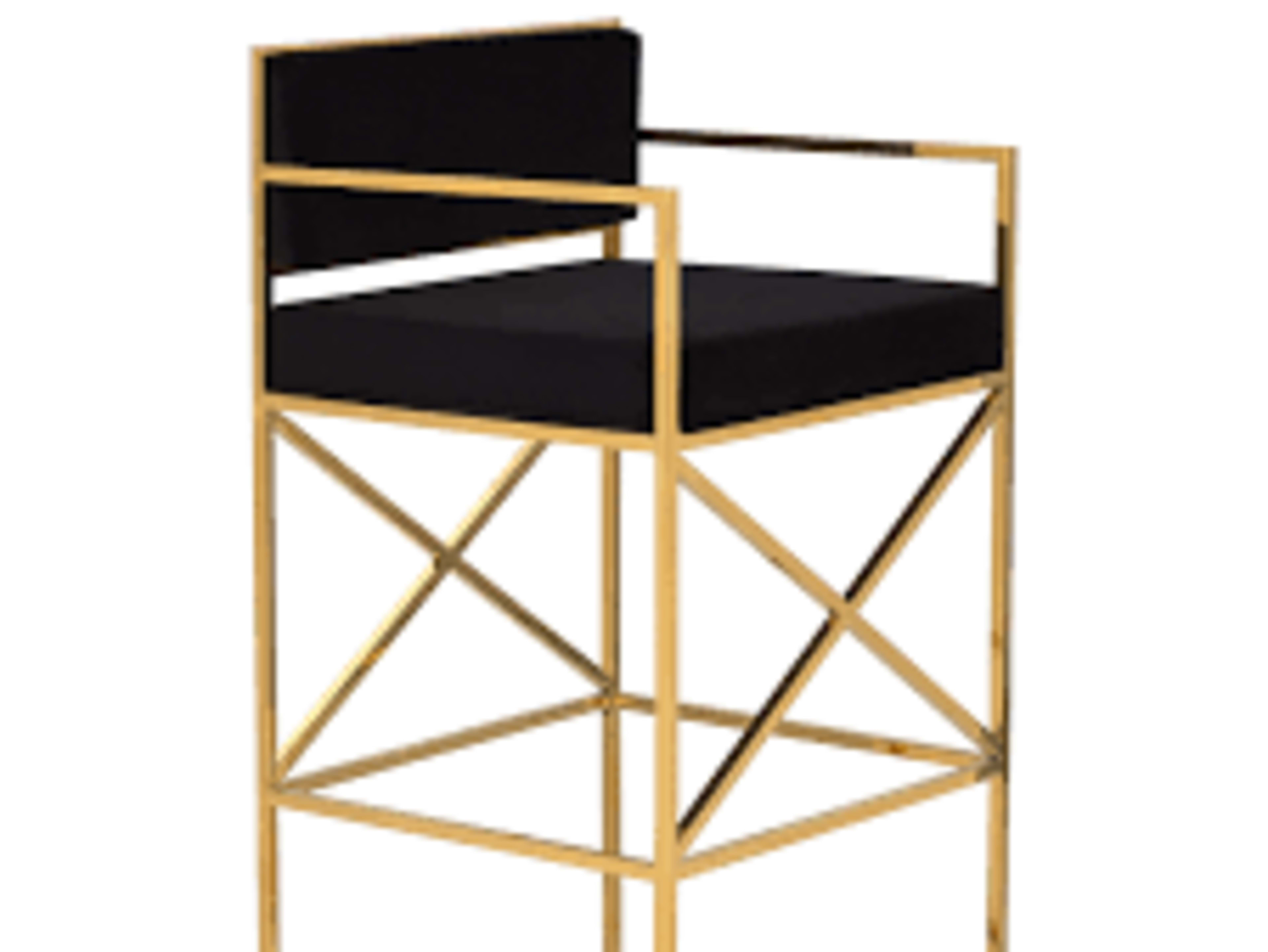 Black & Gold High Top Chair