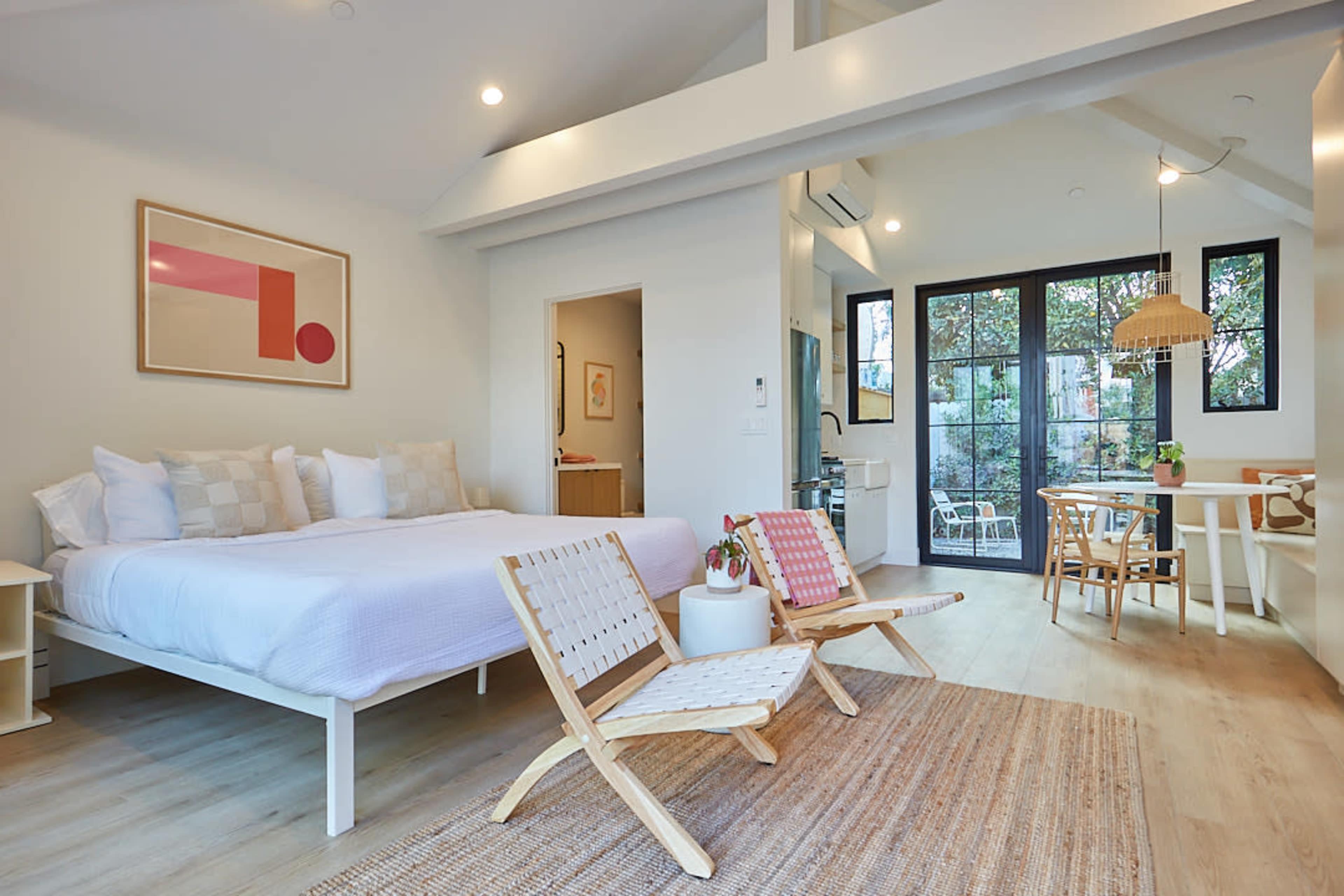 New Modern Boho Bungalow Studio with Vaulted Ceiling and Private Outdoor Space Image in Mar Vista, Los Angeles, CA