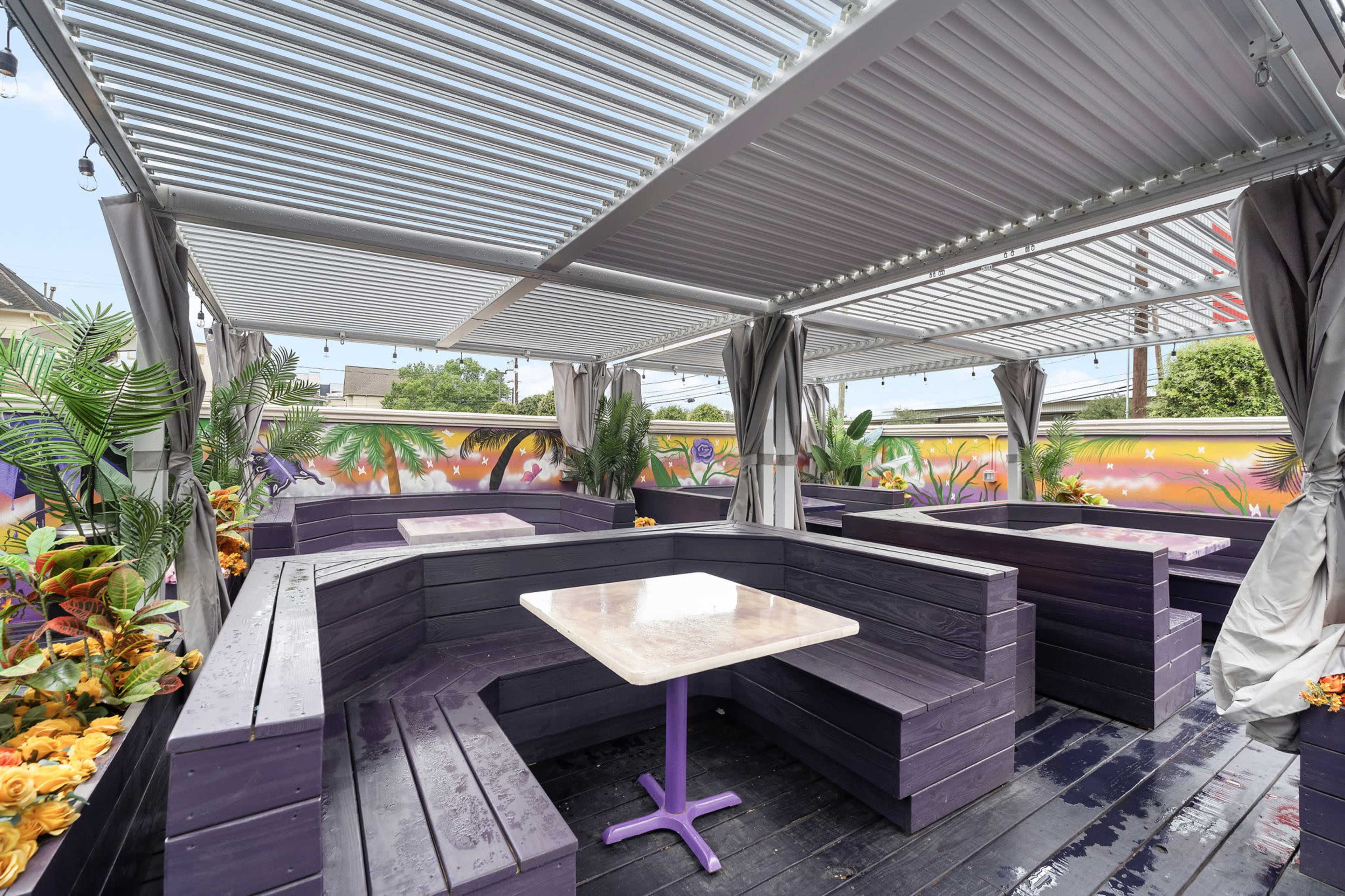 (PATIO LOUNGE) Downtown lounge event space with artistic scenery Image in Rice Military, Houston, TX