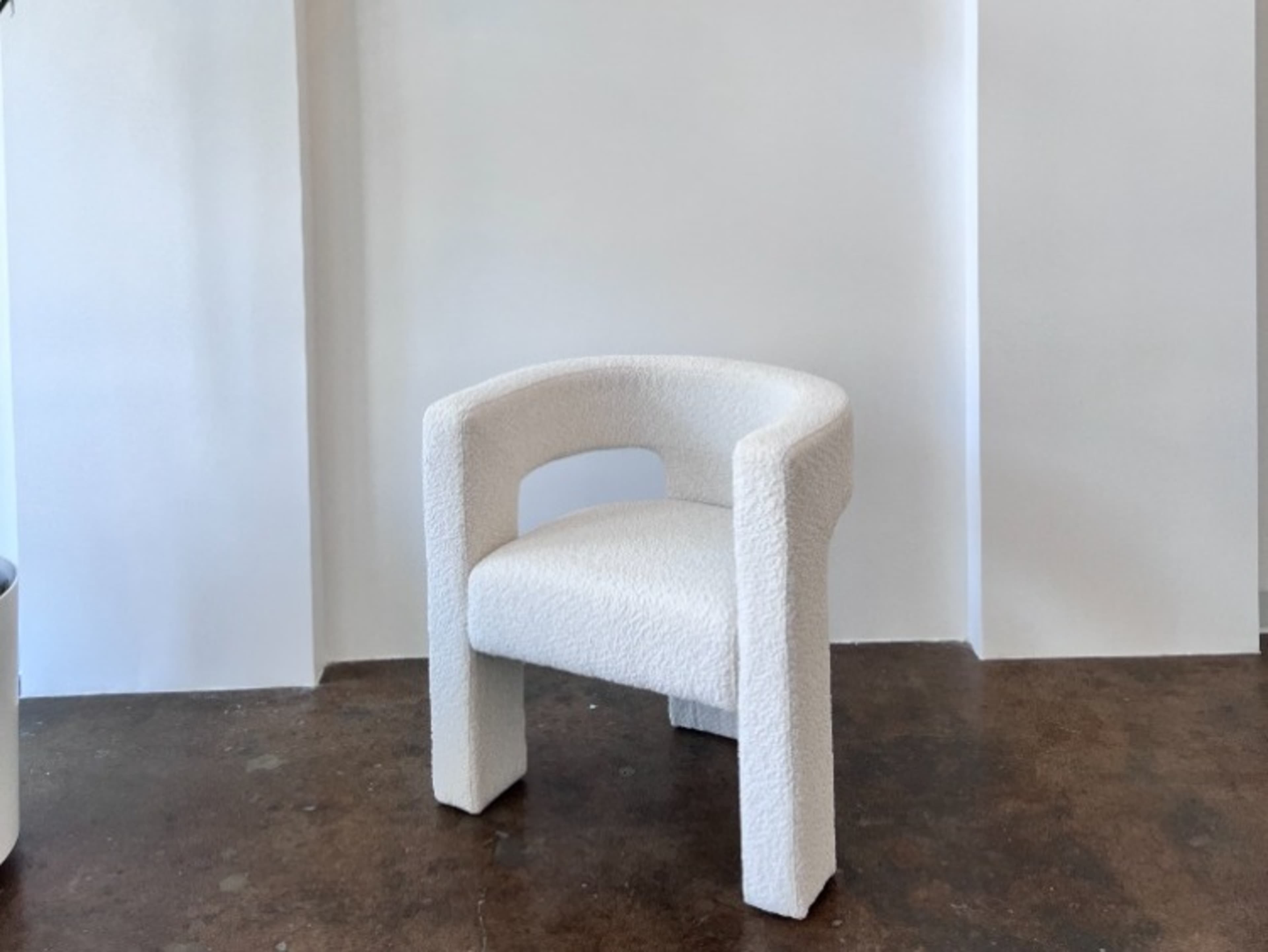 White Boucle Chair