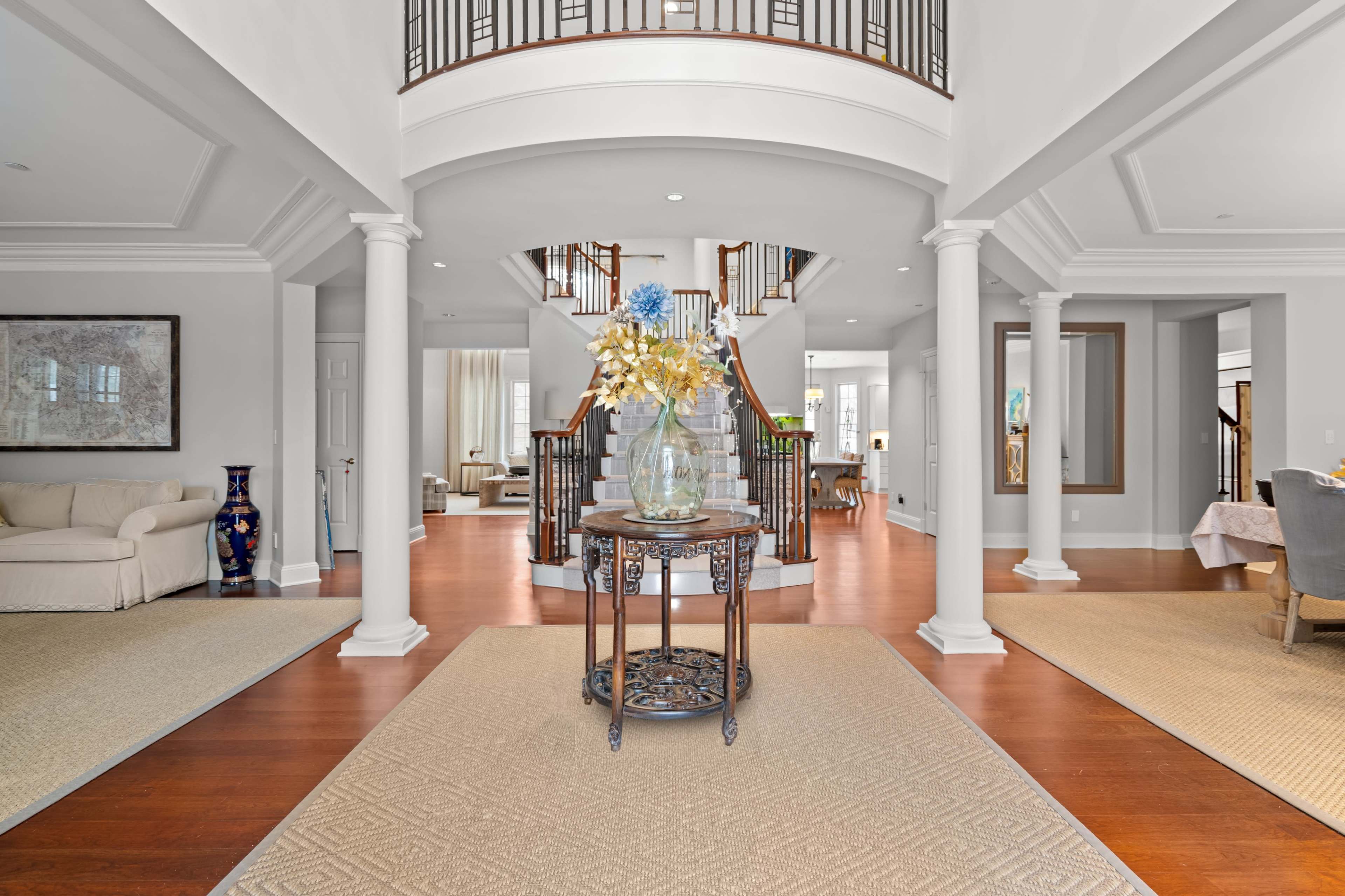 Sized house in a quiet neighborhood with atrium. Beautiful enough as TV shows props. Image in Purchase, Purchase, NY