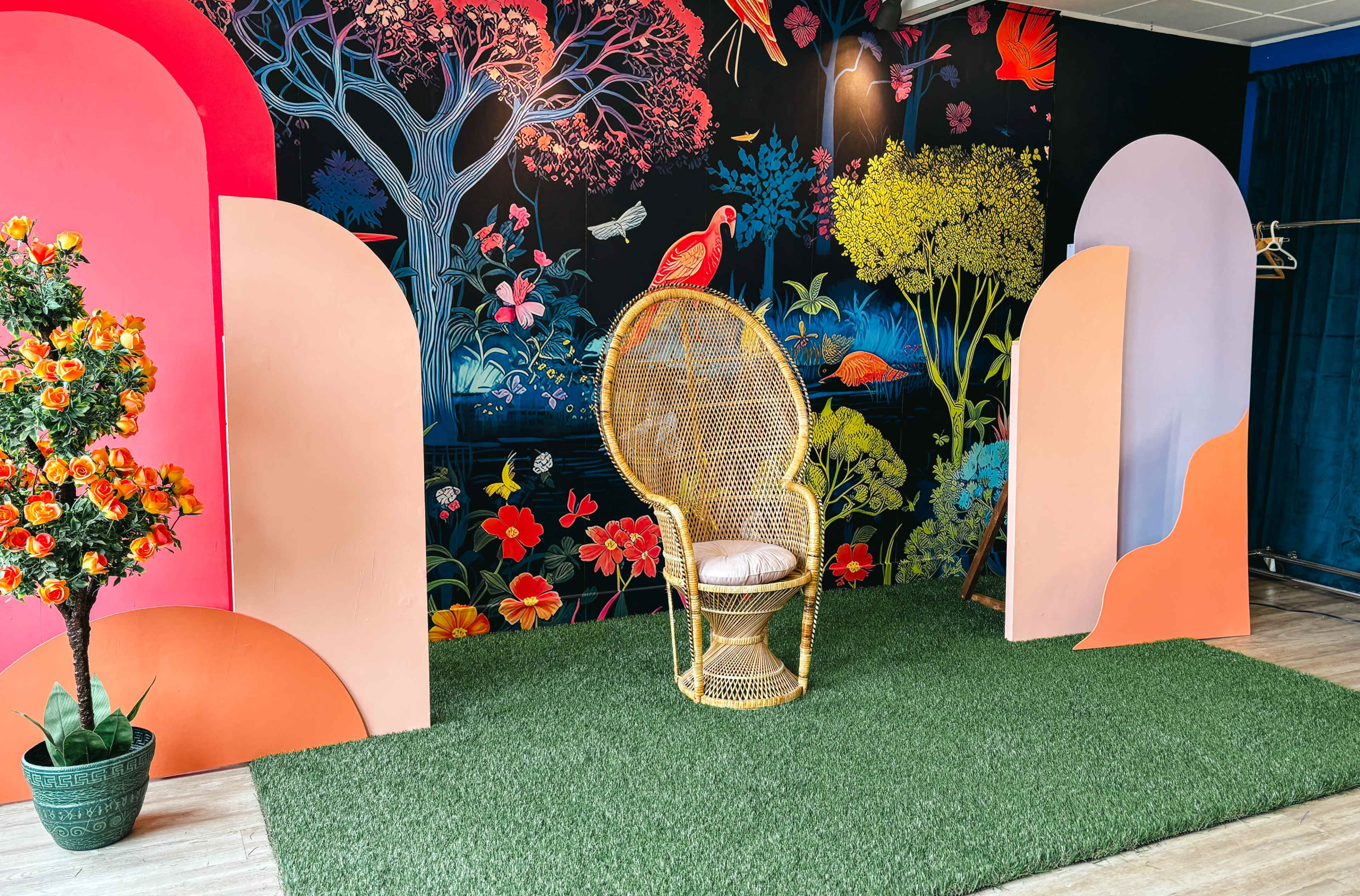 Multi-Set Photo Studio - Vintage Neon Night Garden Image in Highland Park, Calgary, AB