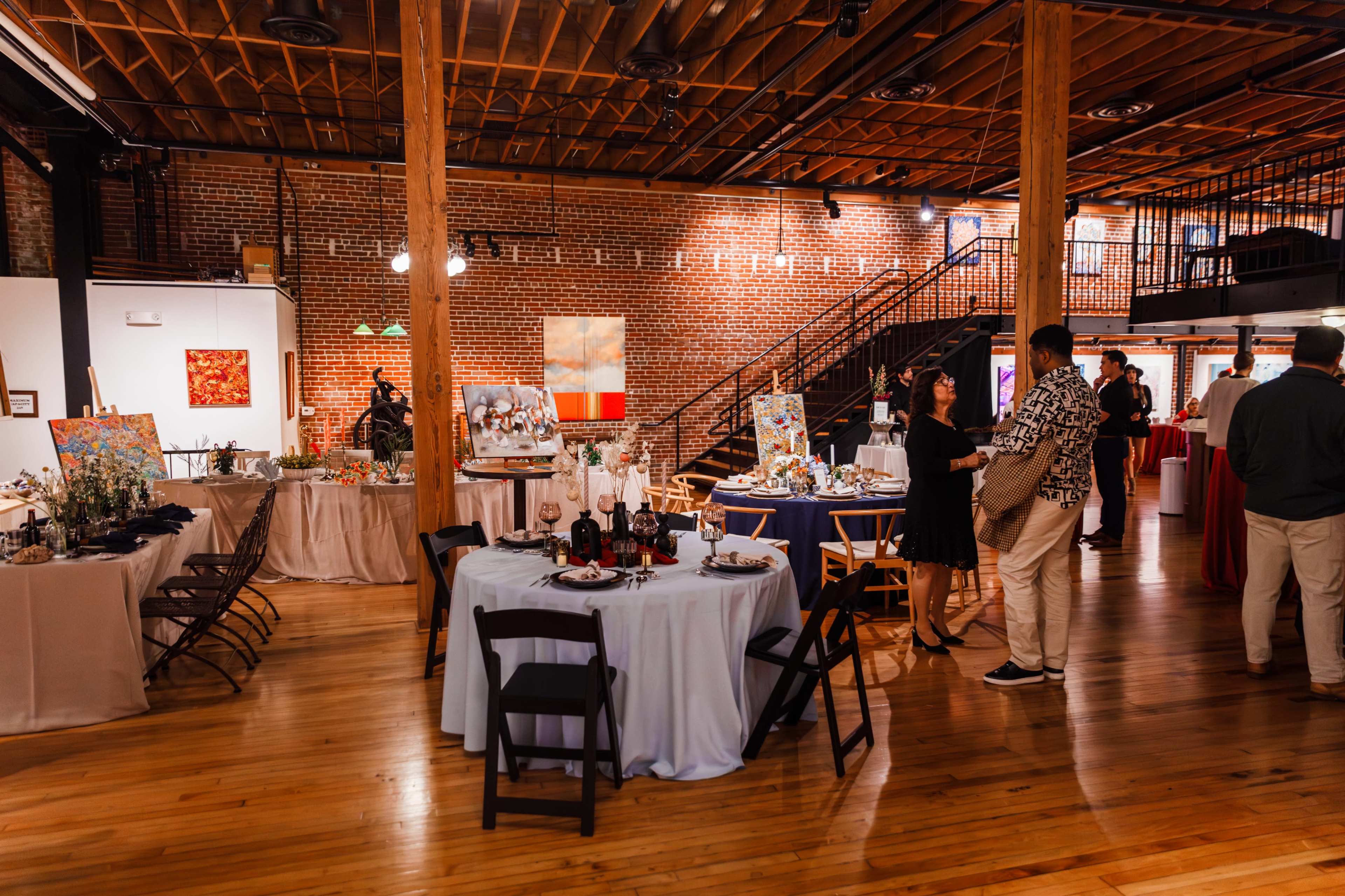 Small Micro Wedding Venue with 1920s Theme with Brick in Urban Gaslamp Art Gallery Image in Asian Pacific Thematic Historic District, San Diego, CA