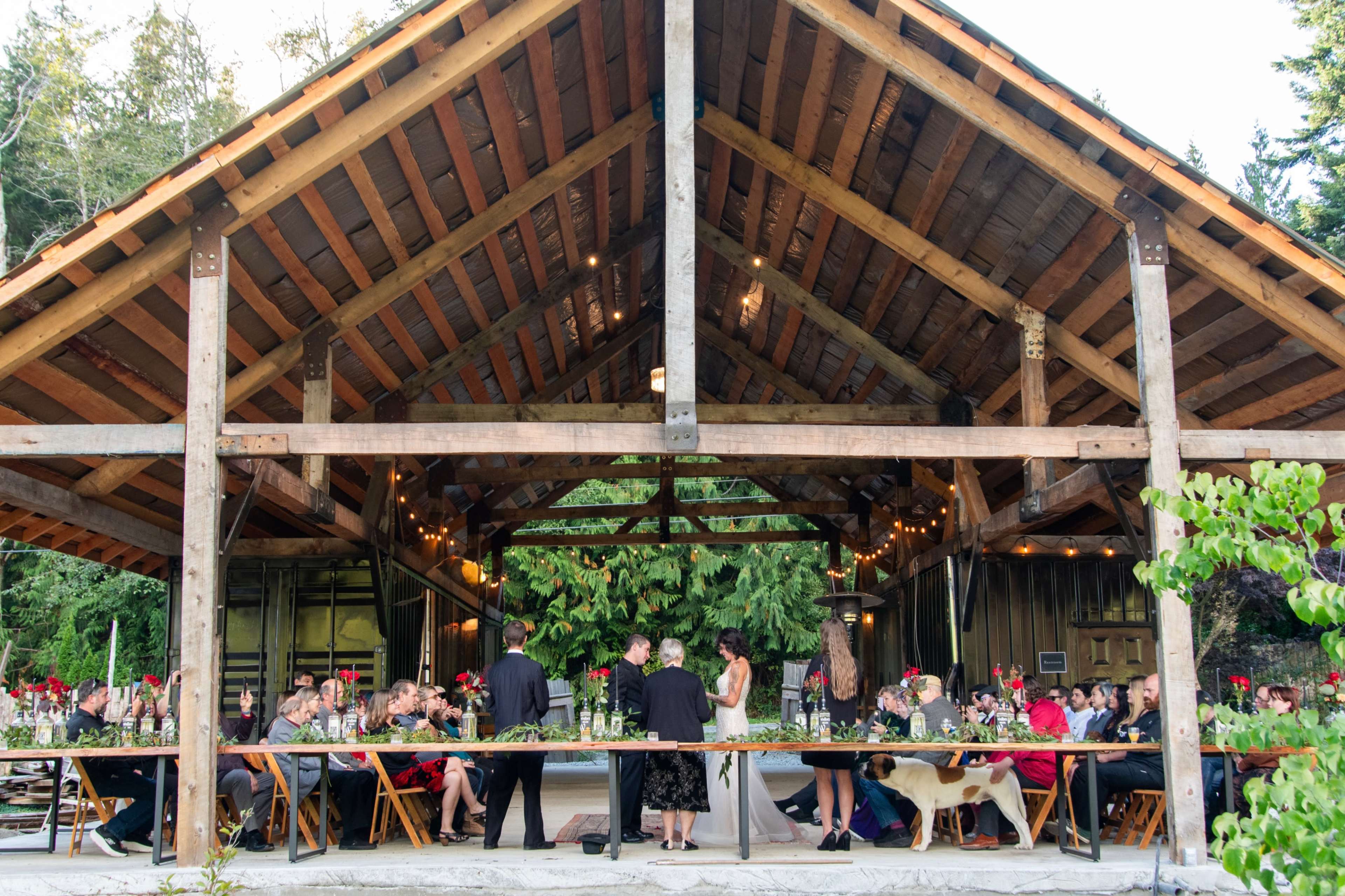 A Hand-built, Post-and-beam Venue Shaped by Woodcraft and Surrounded by Ornamental Gardens. Image in , Powell River, BC