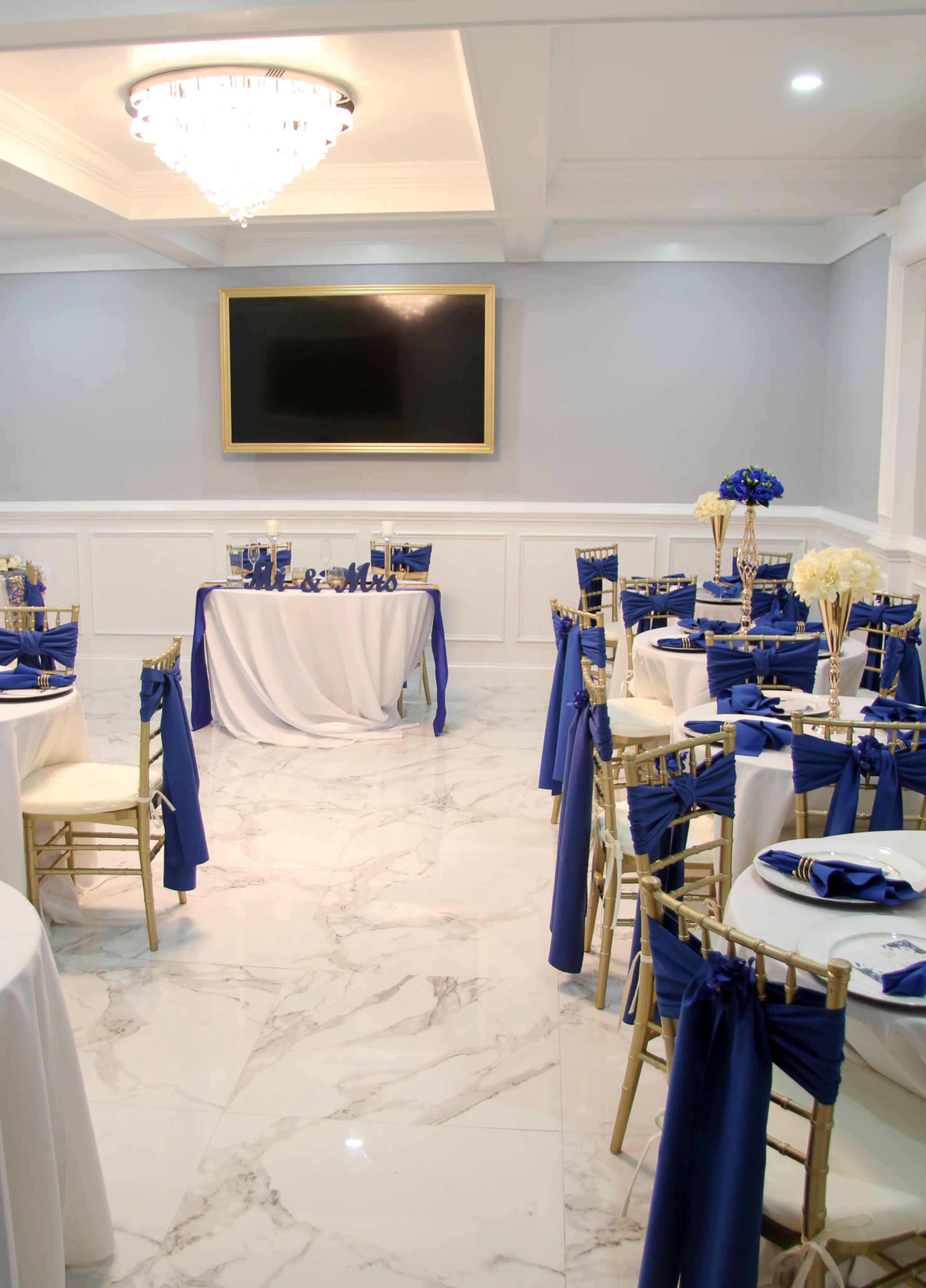 Indoor/outdoor event space with elegant room and private patio along the side of a restaurant. Image in , Decatur, GA
