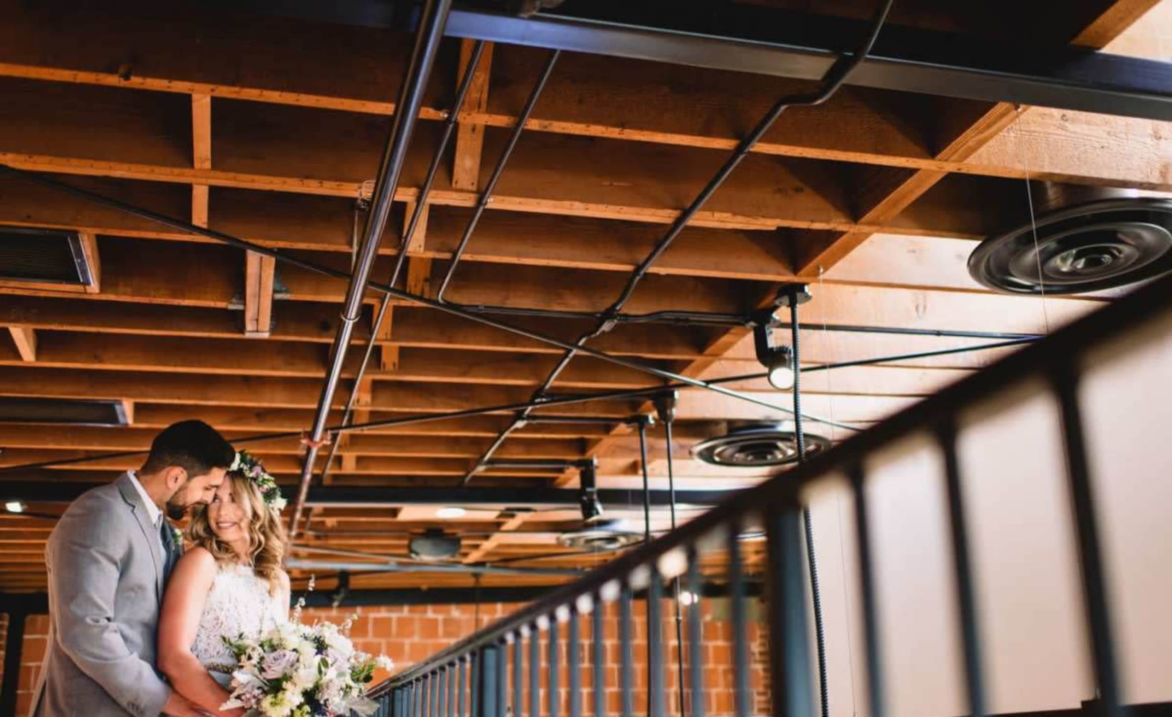 Small Micro Wedding Venue with 1920s Theme with Brick in Urban Gaslamp Art Gallery Image in Asian Pacific Thematic Historic District, San Diego, CA