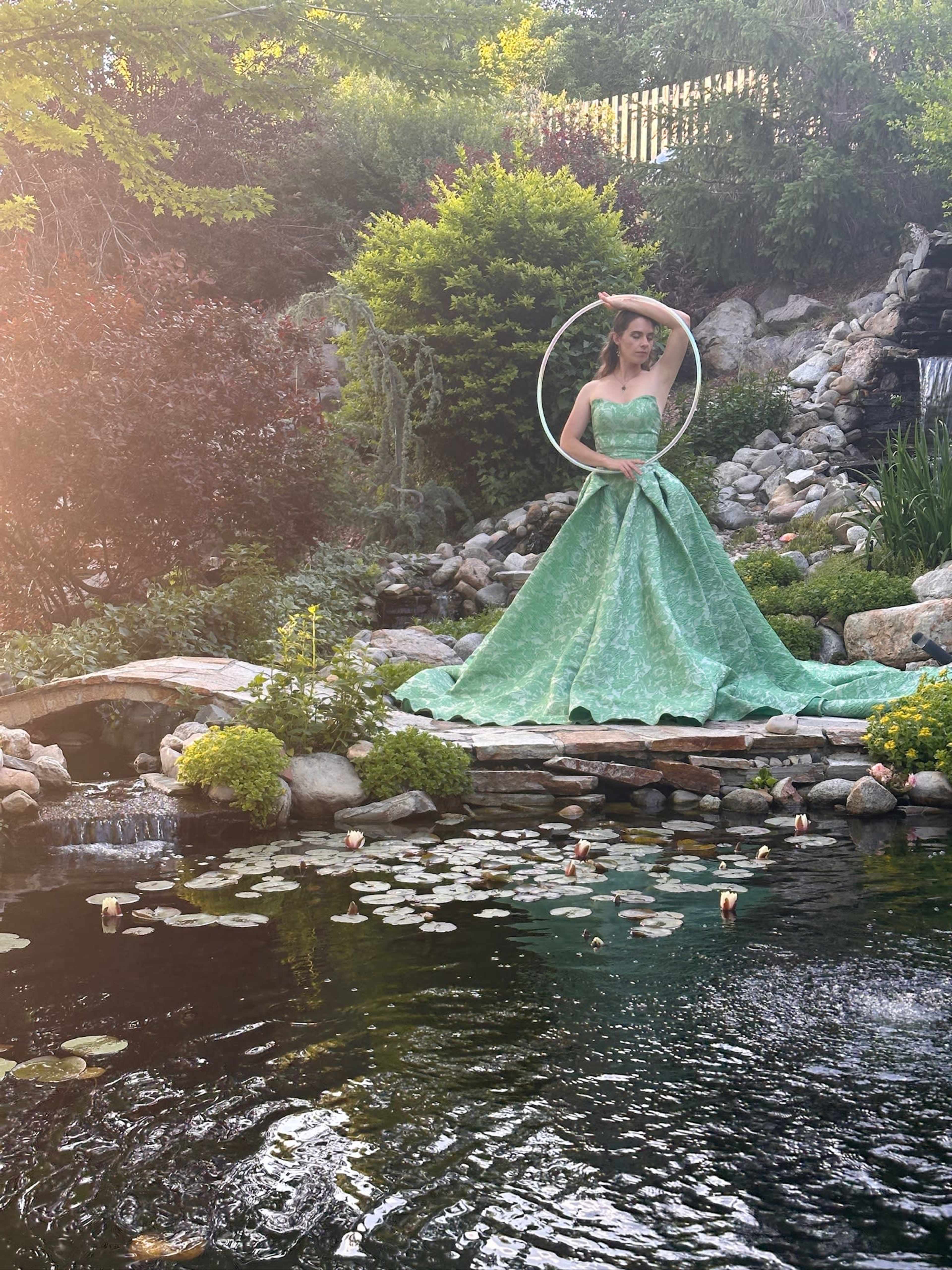 Fairy Tale Garden Oasis: Double Waterfall, Pond & Willow Image in Murray, Salt Lake City, UT