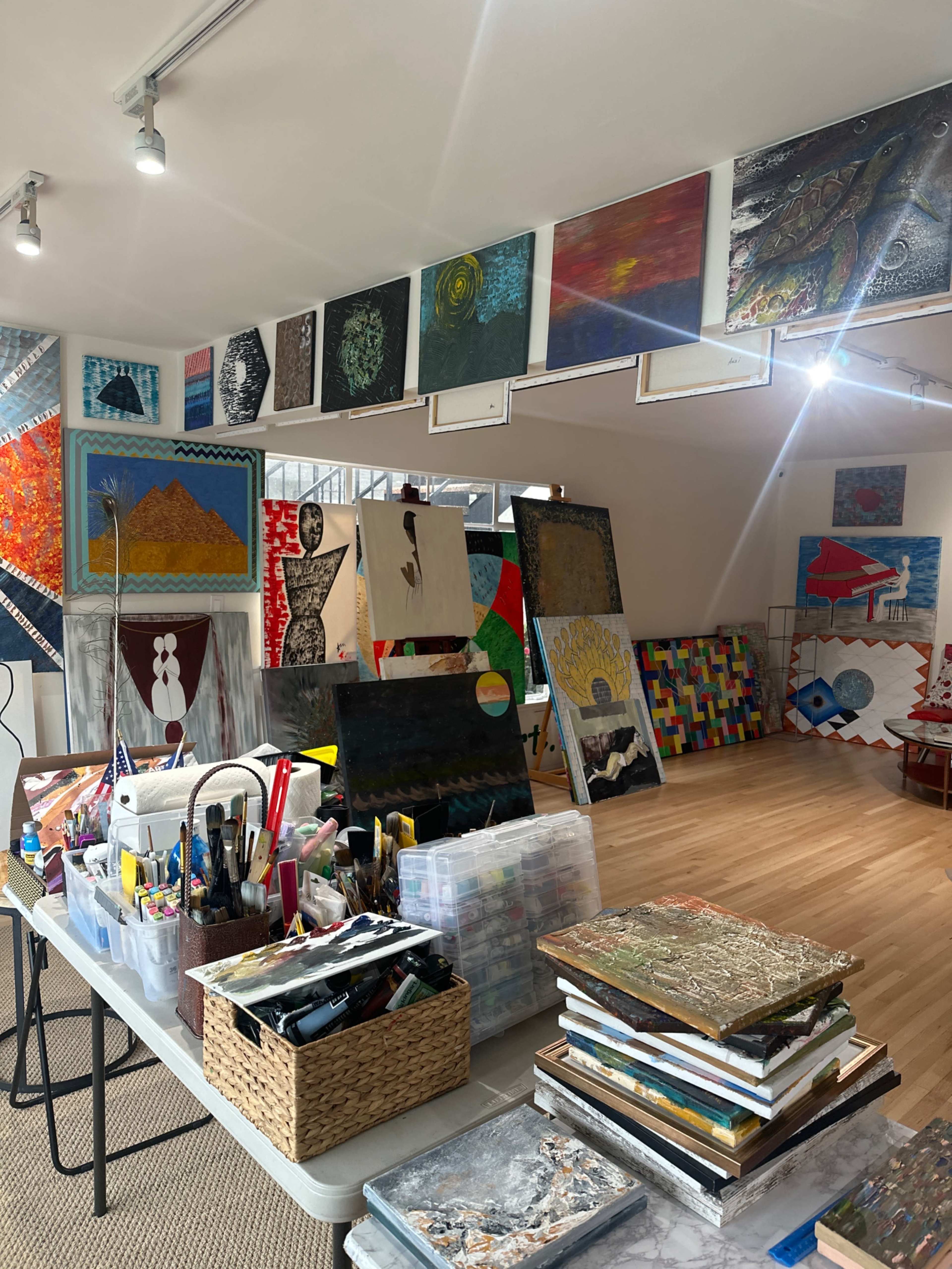 AzziArt Gallery LA, painting studio and events space. Image in West Los Angeles, Los Angeles, CA