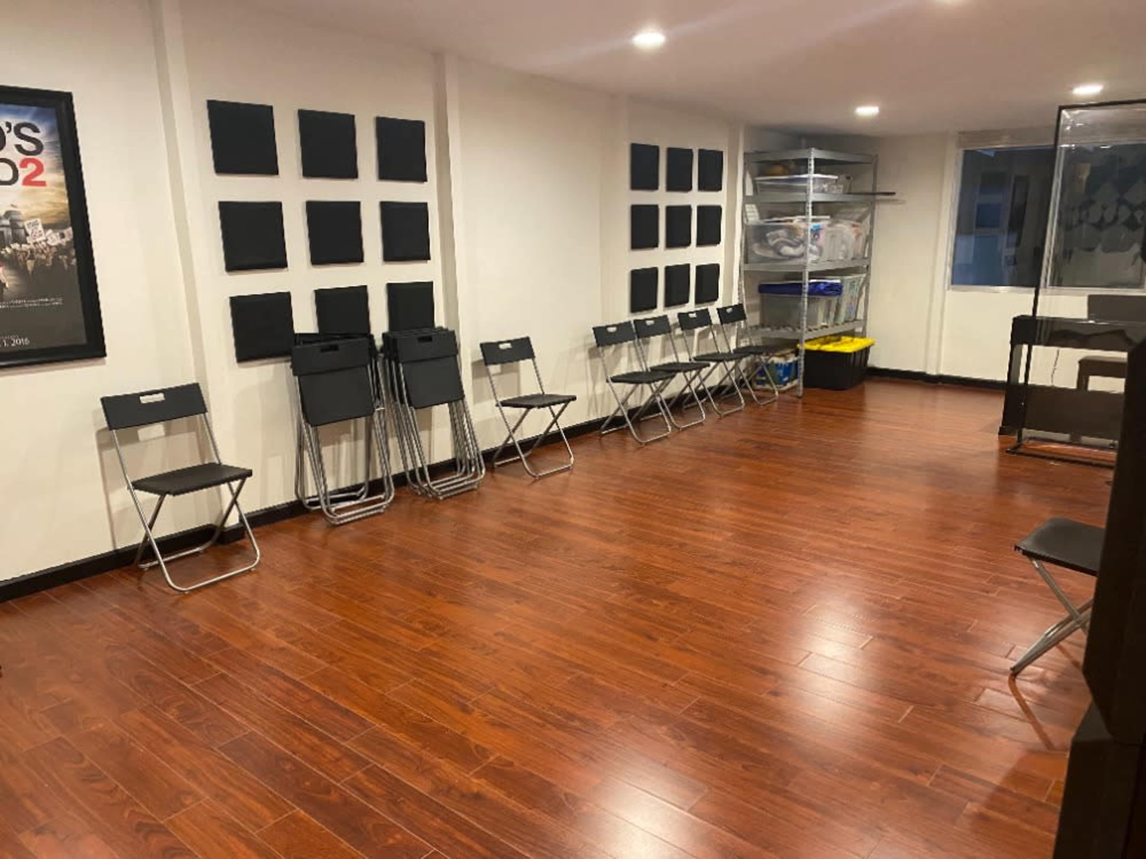 Upstairs classroom (for filming or holding)